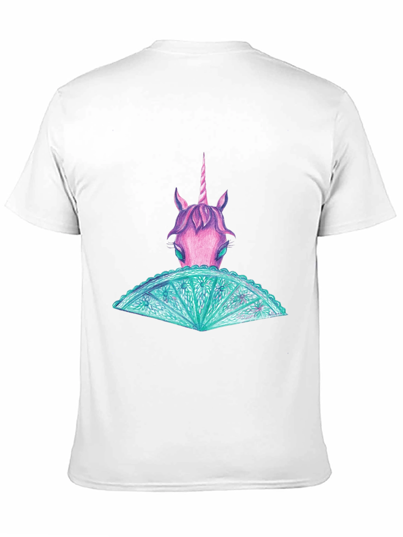 Black Unicorn Graphic Tee - Black Cotton T-Shirt view 11