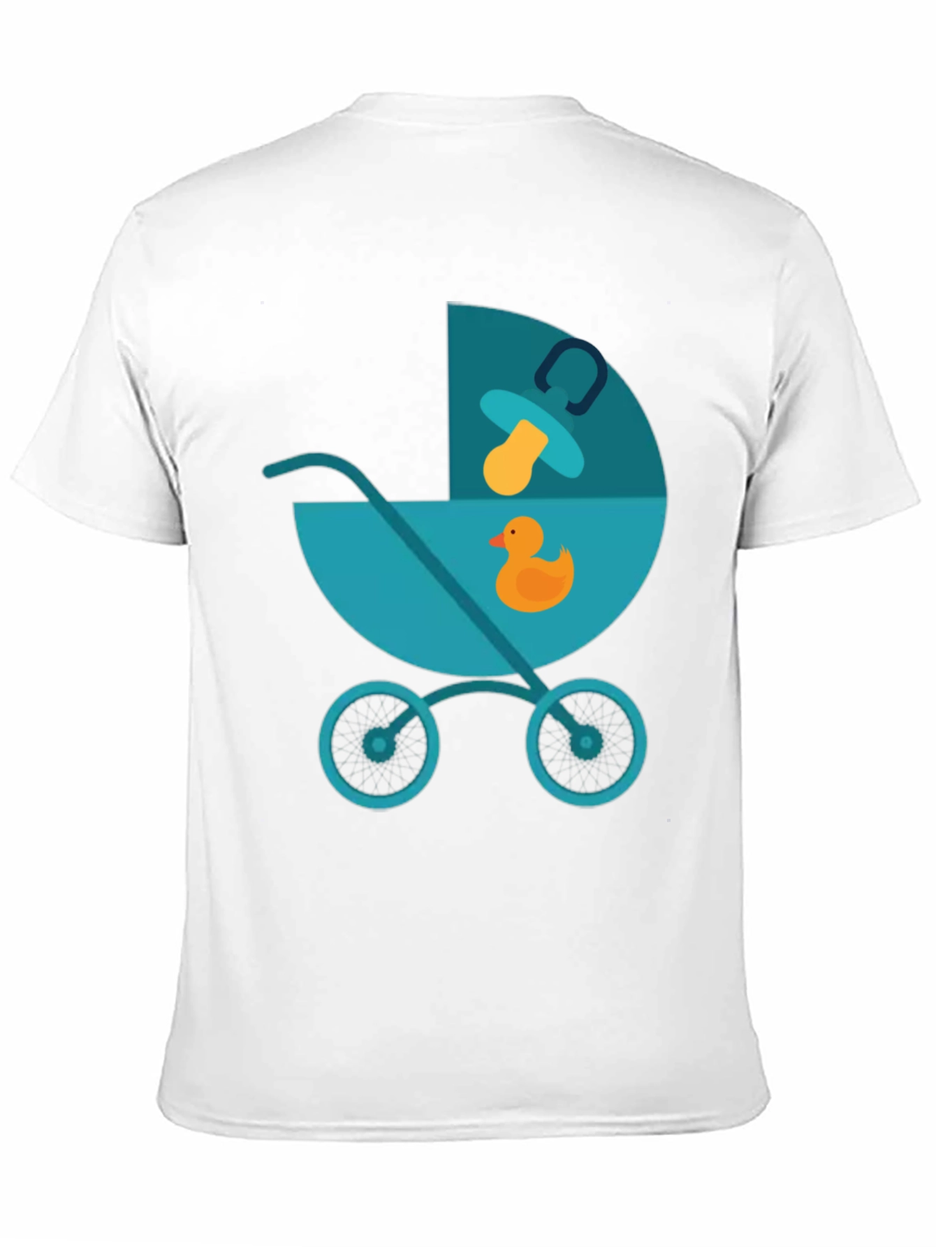 Black Cute Baby Stroller Graphic T-Shirt - Soft Cotton Tee view 11