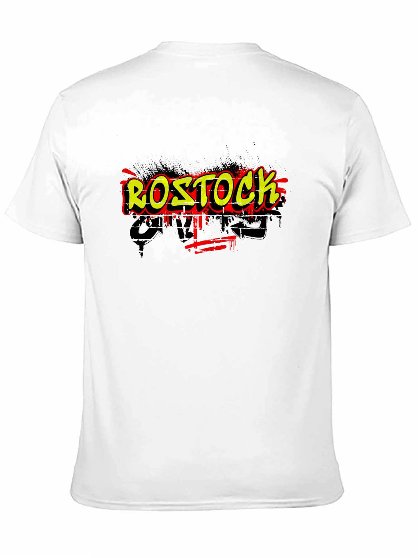 Black Rostock Graffiti Graphic Tee - Urban Style view 11