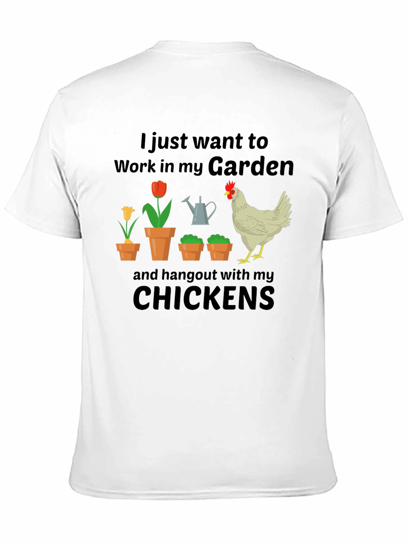 Black Gardening & Chickens T-Shirt view 11