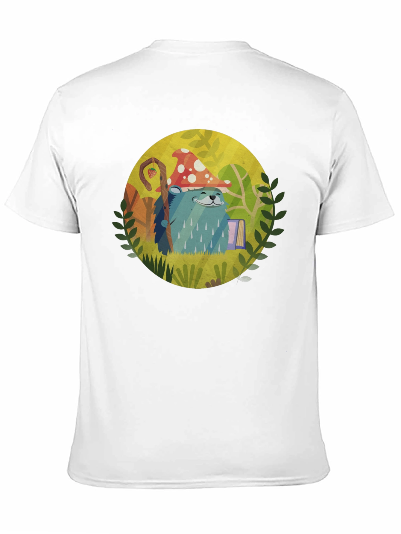 Black Whimsical Hedgehog T-Shirt view 11