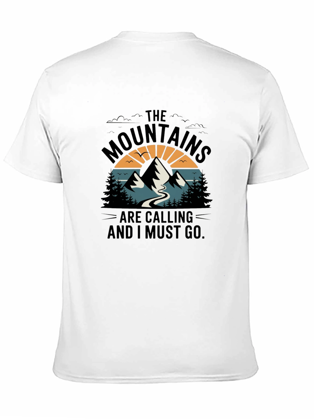 Black Mountains Are Calling Black Graphic Tee view 11