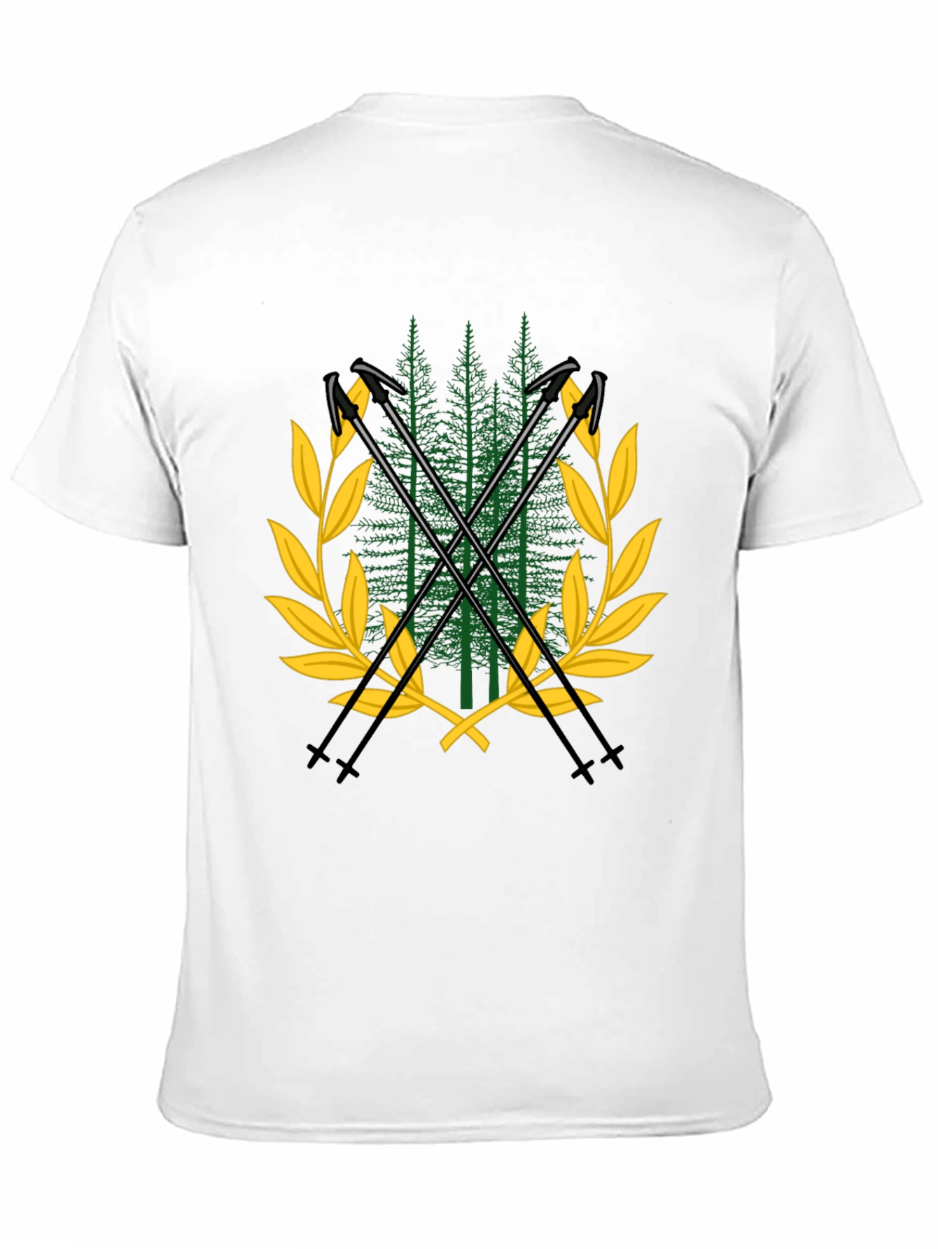 Black Forest Crest Tee - Nature Inspired Black T-Shirt view 11