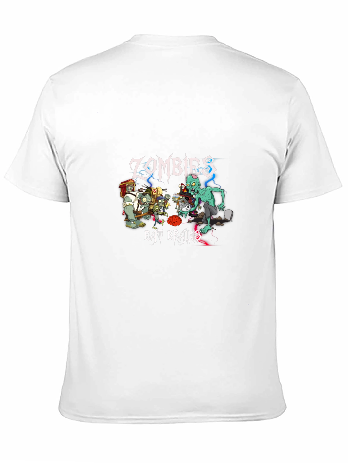Black Zombies Eat Brains Graphic T-Shirt - Unique Design view 11