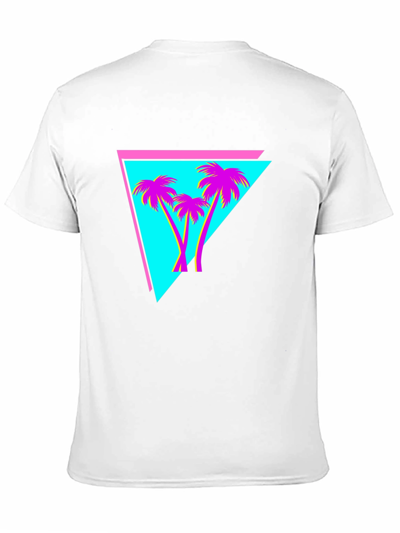 Black Retro Palm Tree Triangle Tee view 11