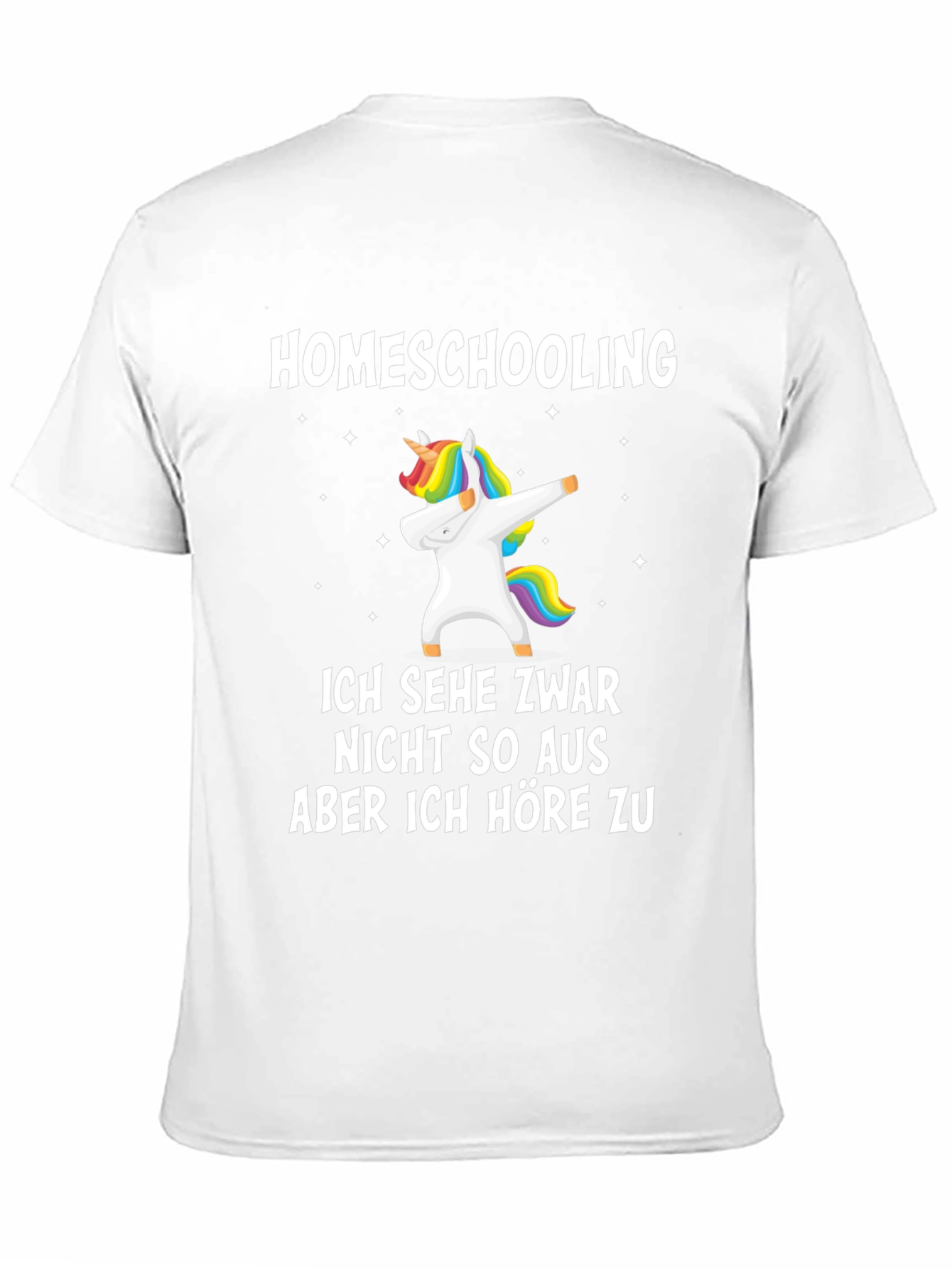 Black Homeschooling Unicorn T-Shirt view 11