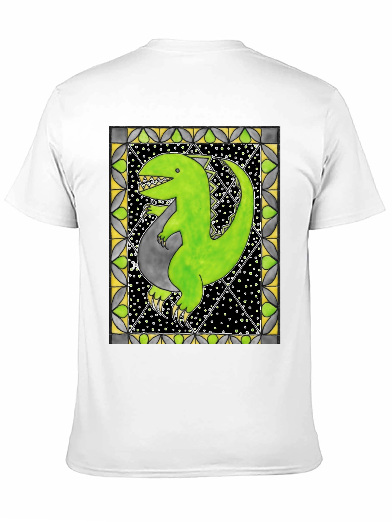 Black Dinosaur T-Shirt - Funky Graphic Tee view 11
