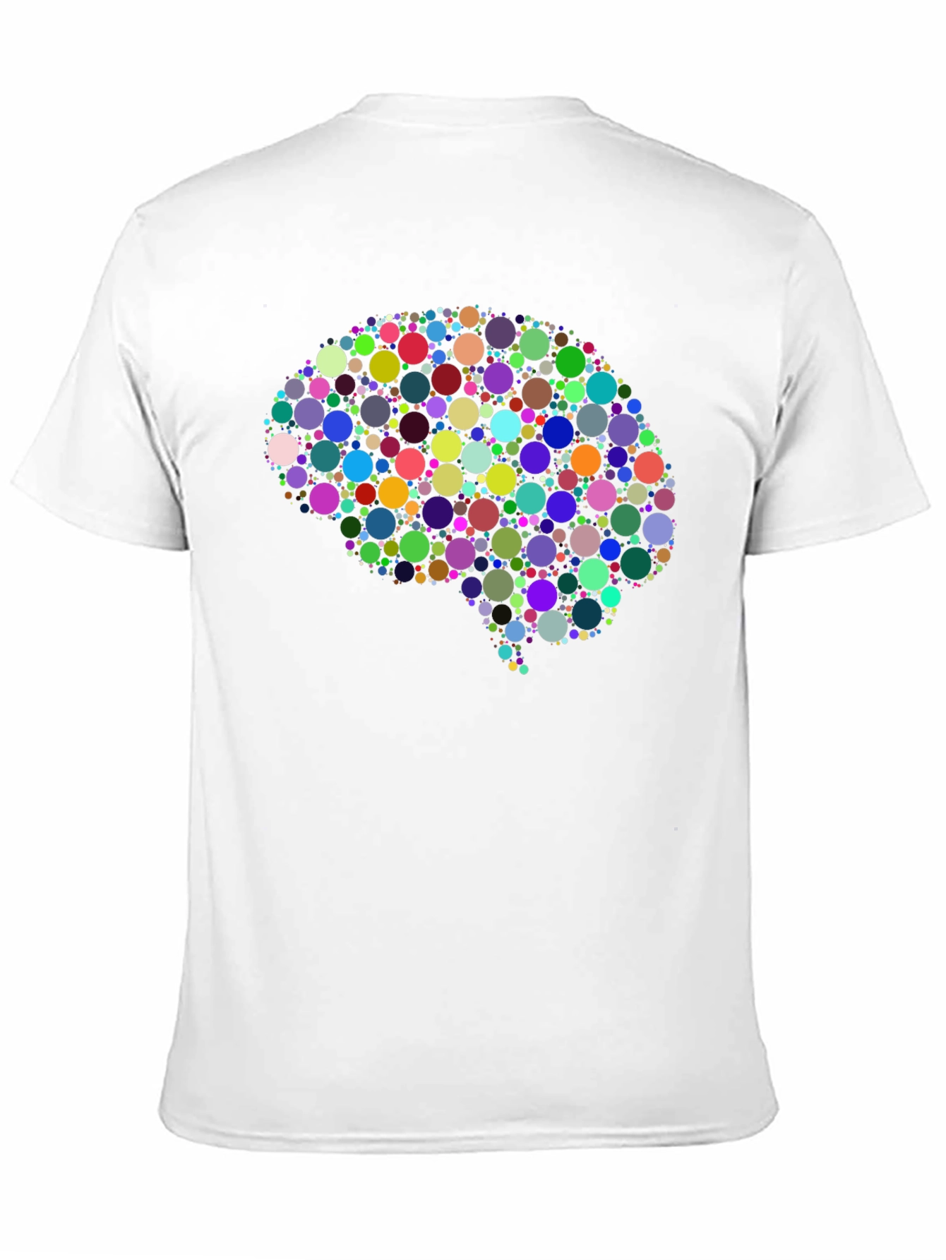 Black Colorful Brain Graphic Tee - Black Cotton T-Shirt view 11