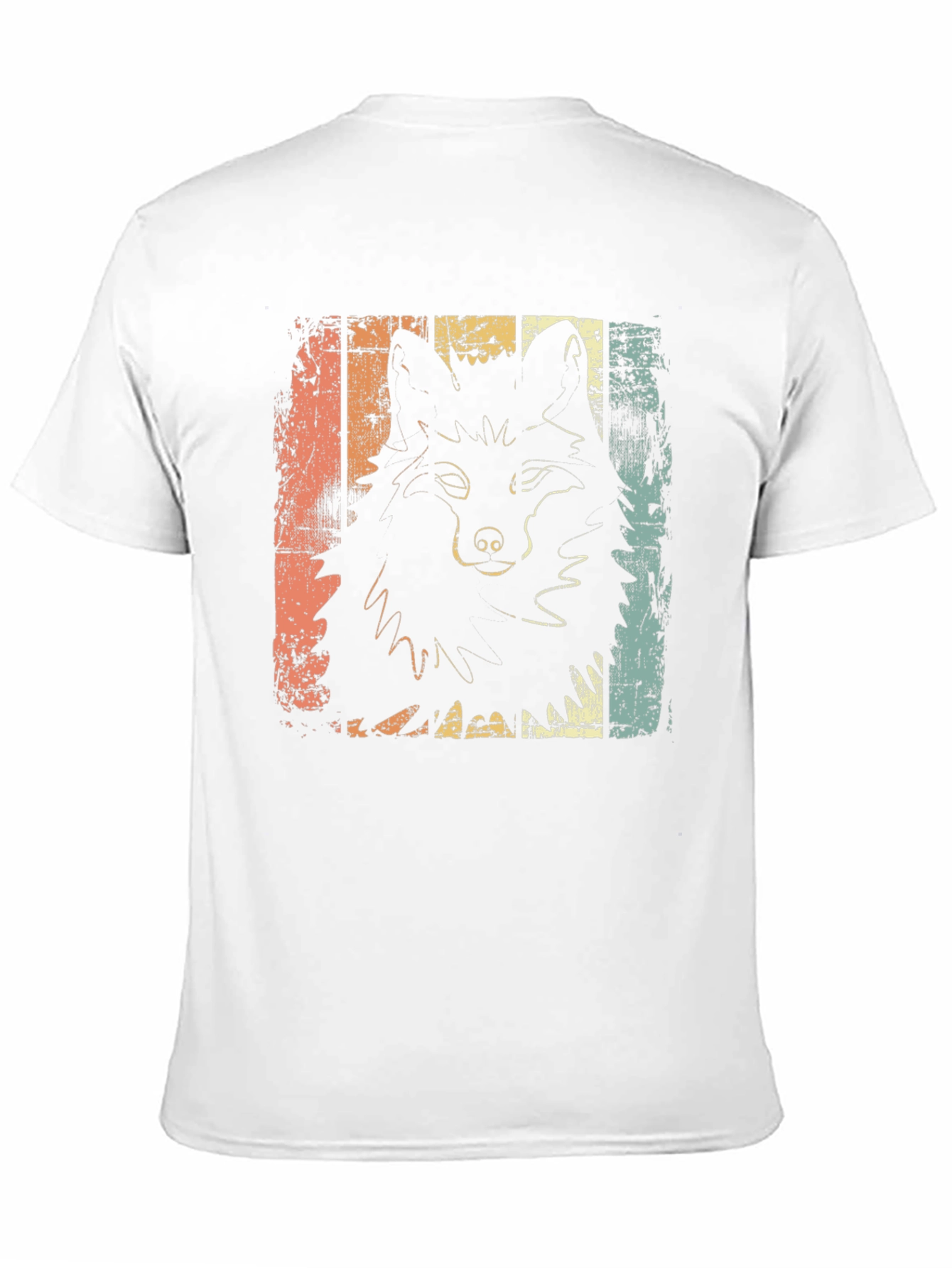 Black Retro Wolf Graphic Tee - Distressed Style view 11