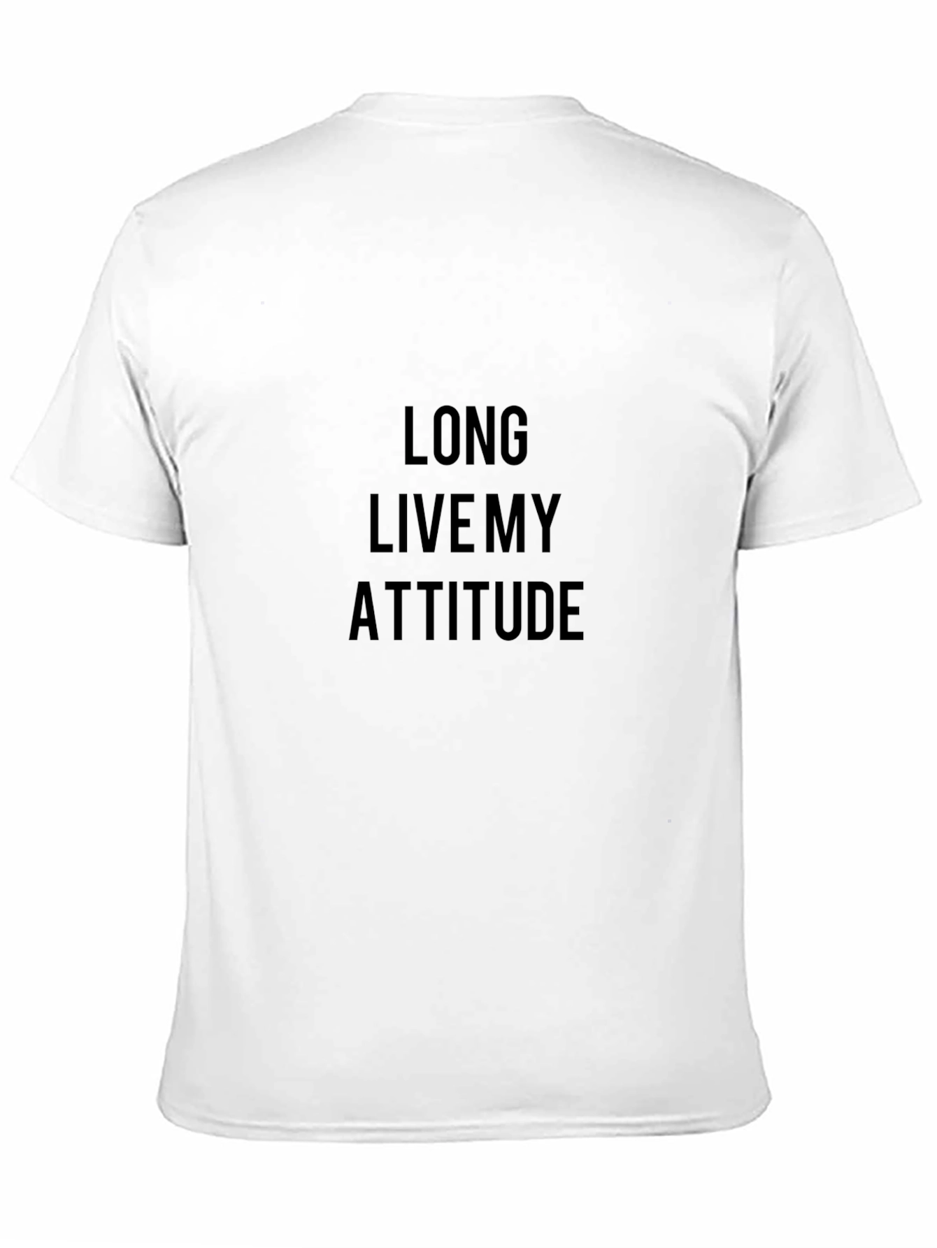Black Long Live My Attitude Black T-Shirt view 11
