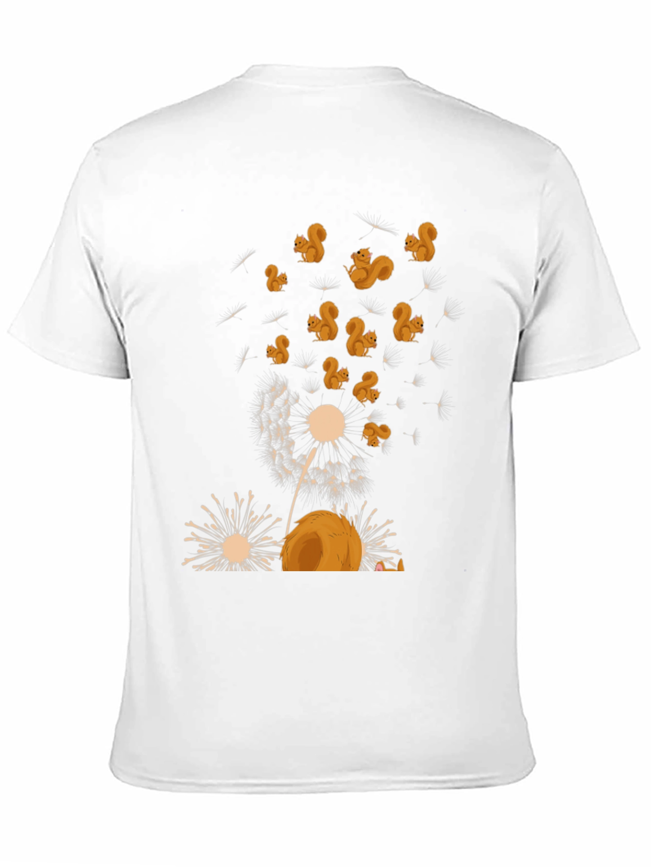 Black Squirrel Dandelion T-Shirt - Whimsical Graphic Tee view 11