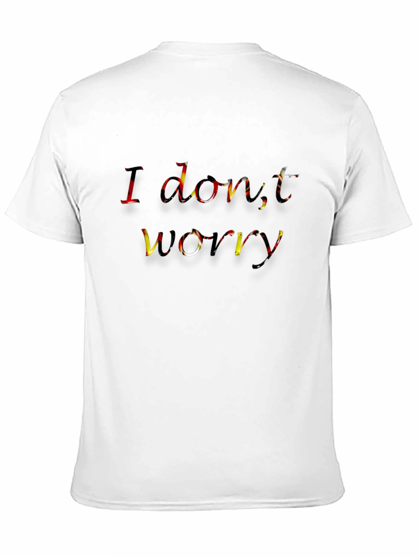 Black I don't worry black T-shirt view 11