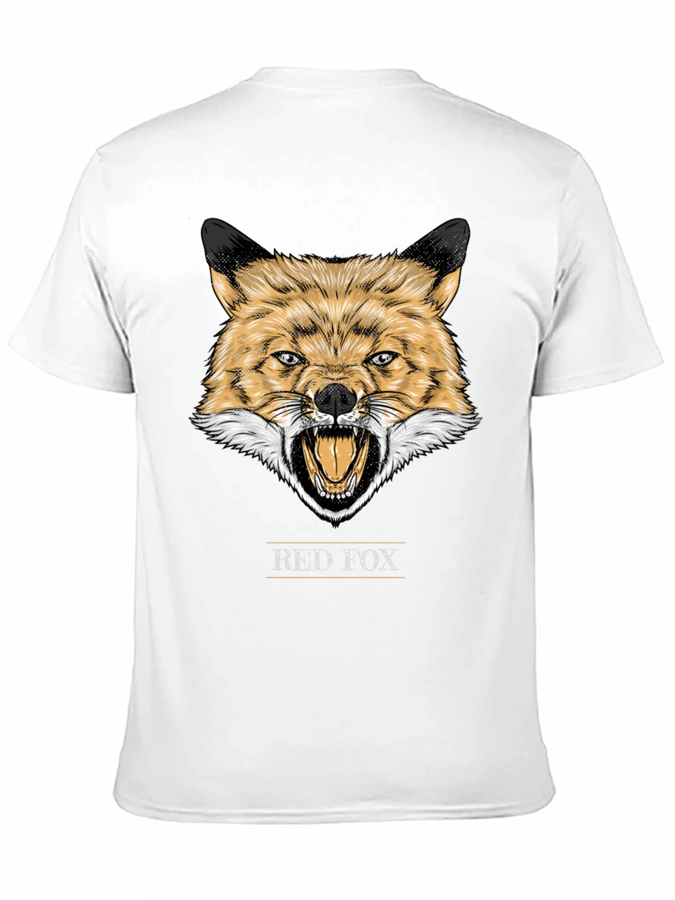 Black Red Fox Graphic T-Shirt - Bold Animal Design view 11