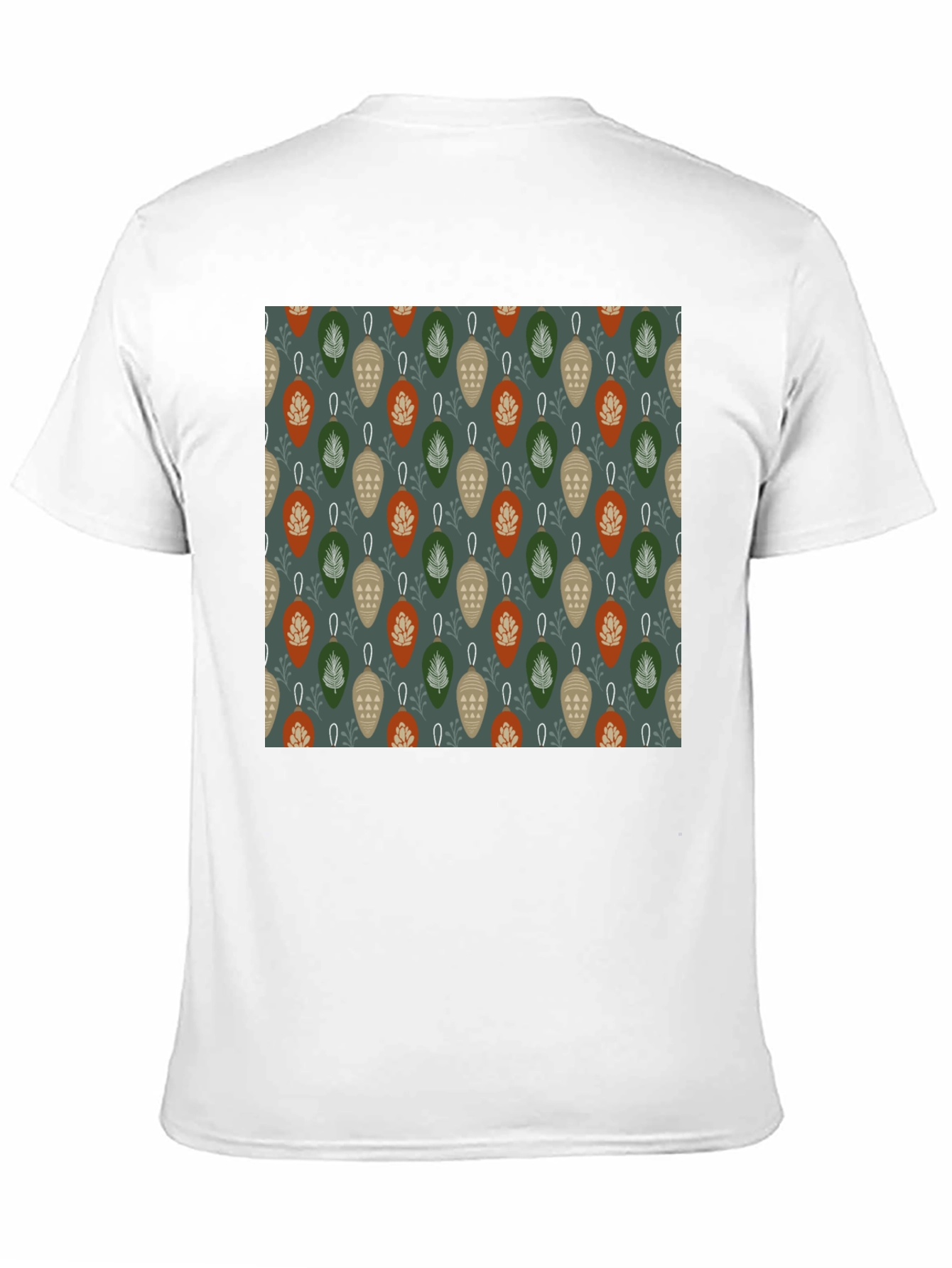 Black Festive Ornament Pattern T-Shirt view 11