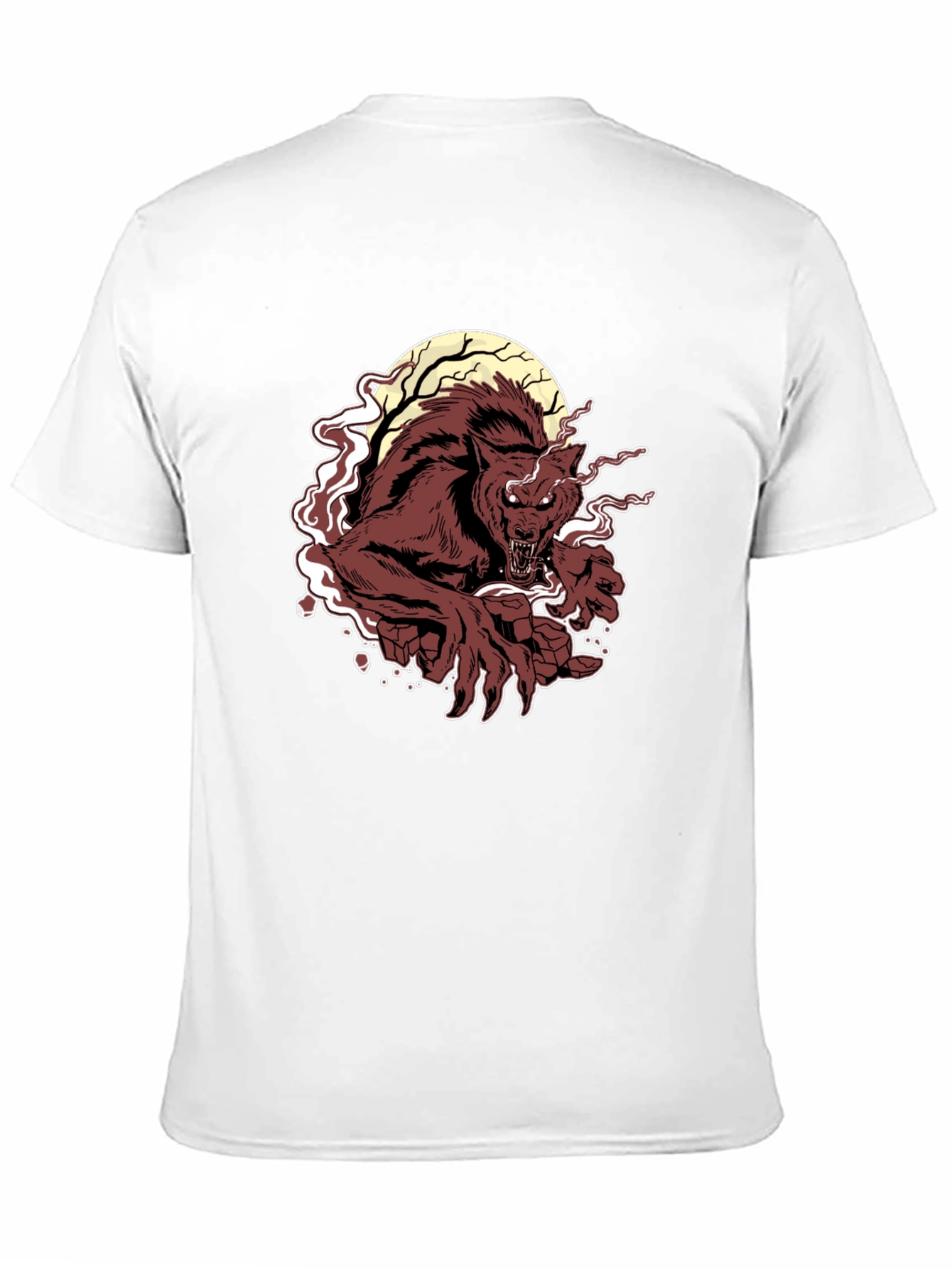 Black Werewolf Moon Graphic T-Shirt - Black view 11