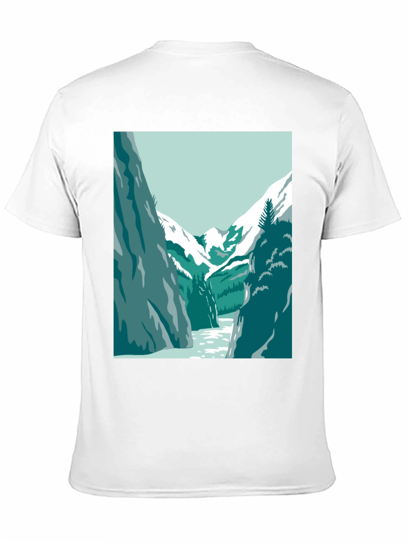 Black Mountain River Graphic Tee - Black Casual T-Shirt view 11