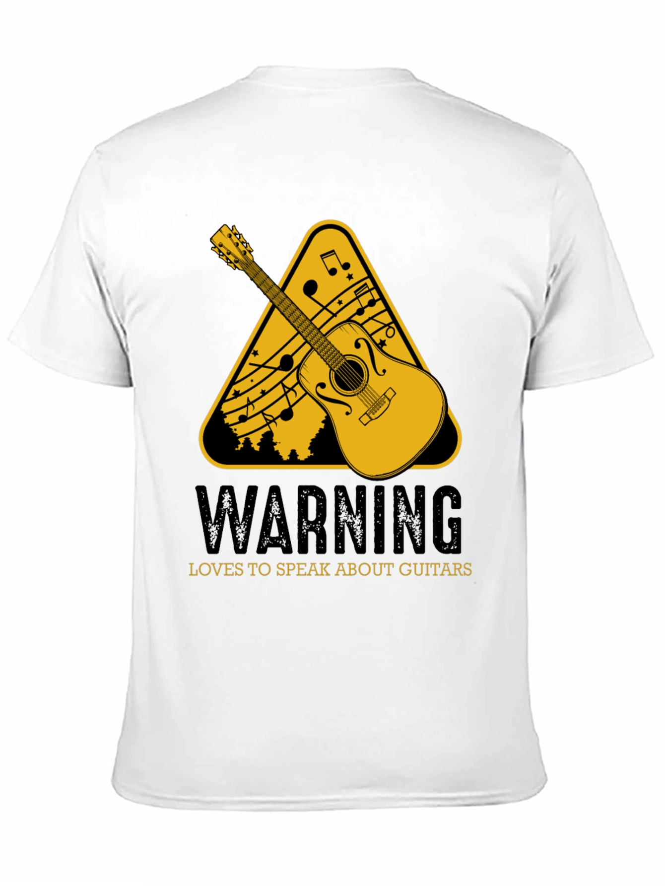 Black Guitar Lover's Warning T-Shirt view 11