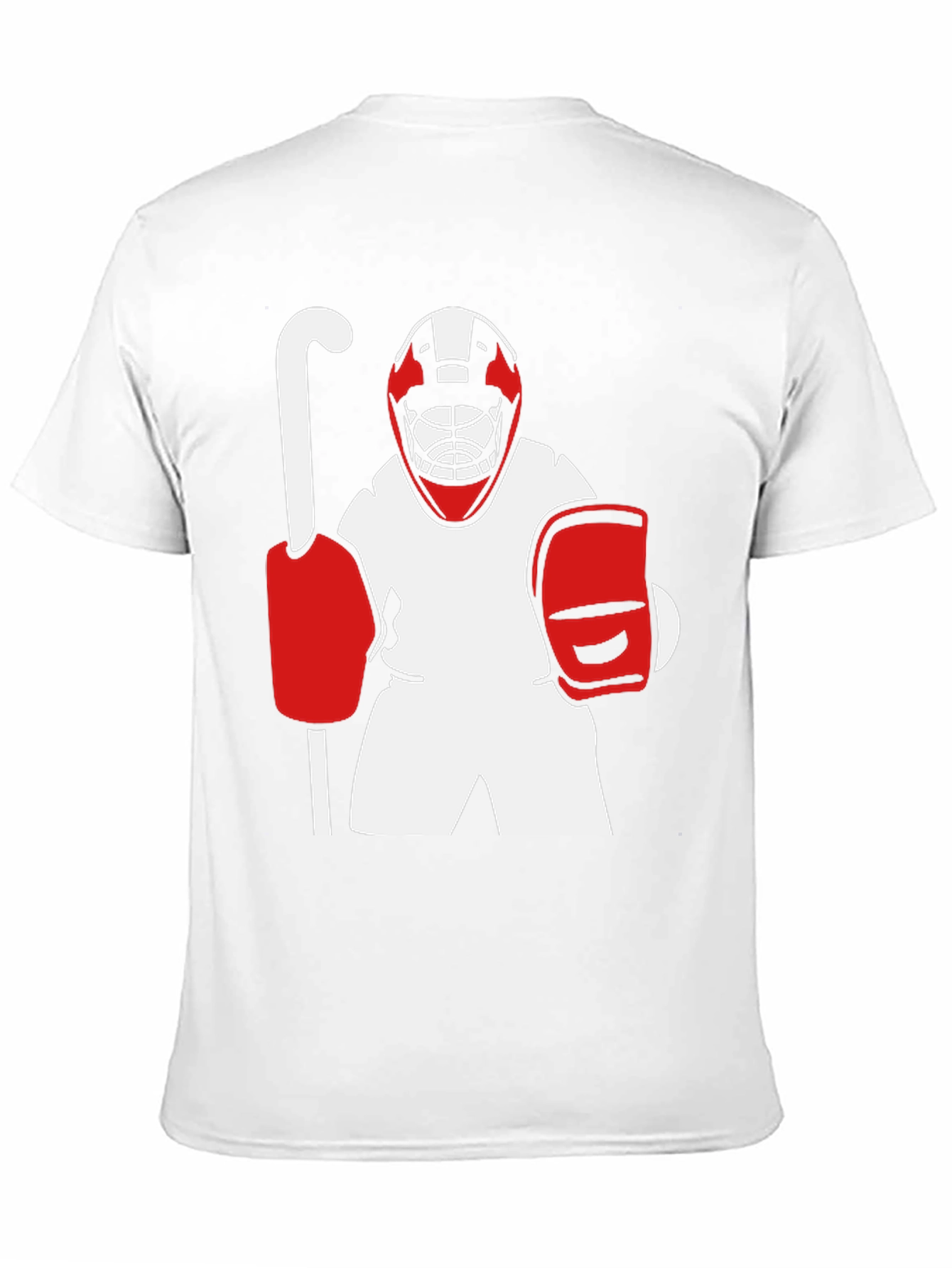 Black Hockey Goalie Graphic Tee - Black Cotton T-Shirt view 11