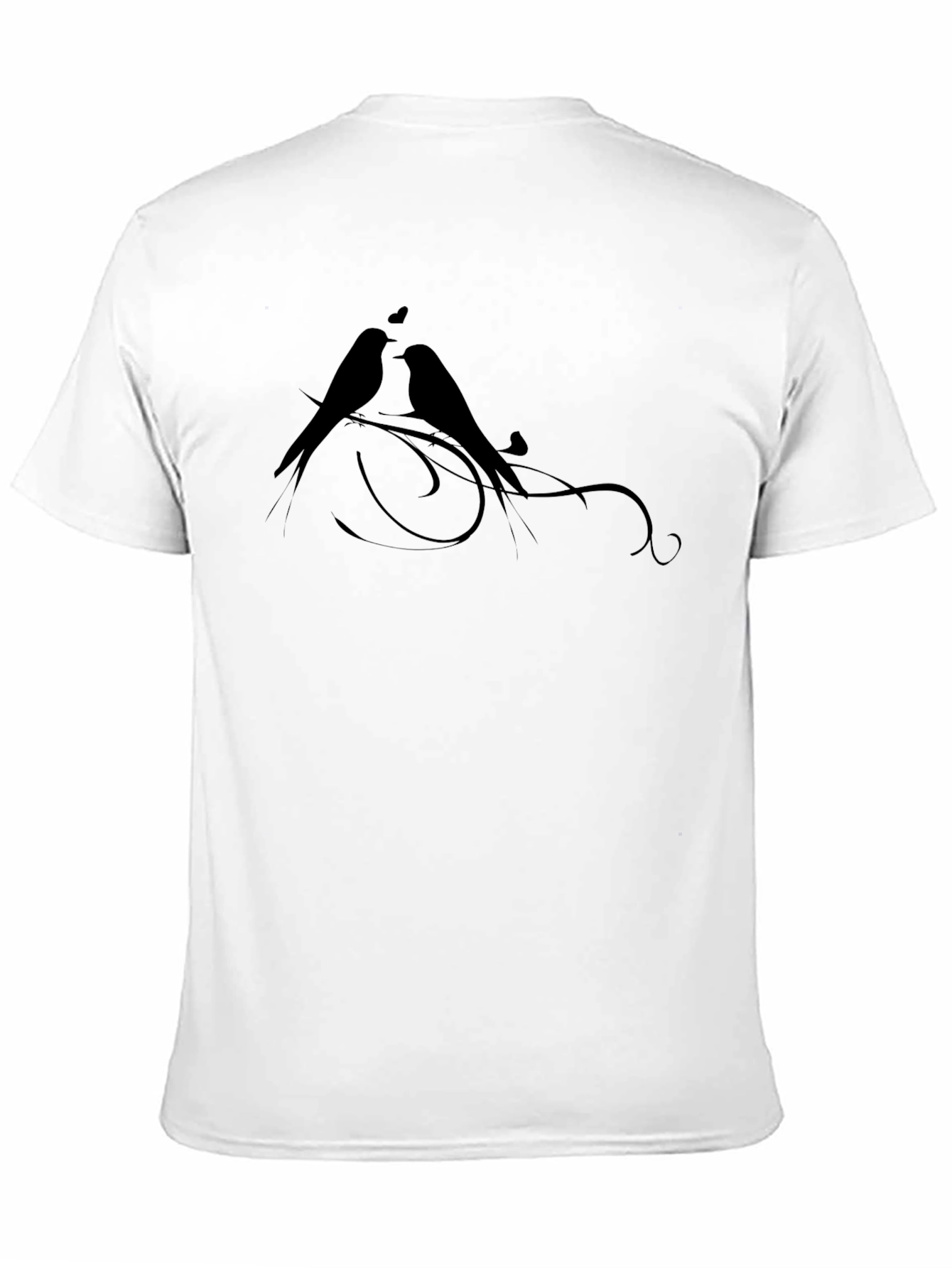 Black Love Birds Graphic Tee - Black view 11