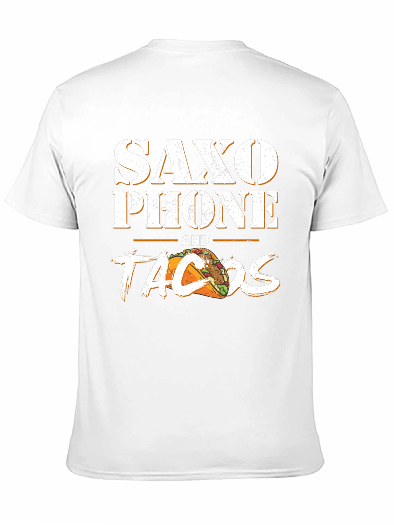 Black Saxophone and Tacos Graphic T-Shirt view 11