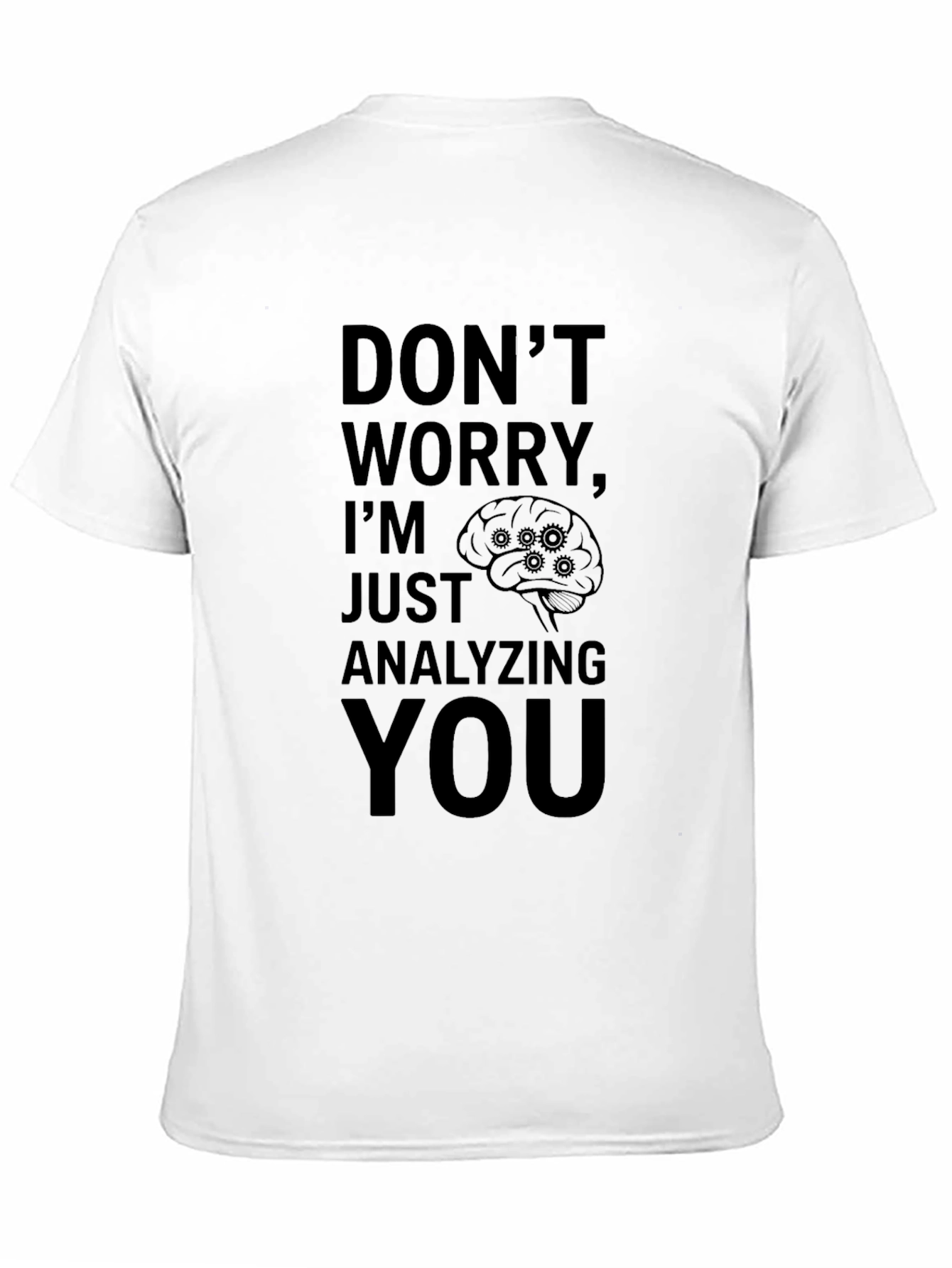 Black Analyzing You Graphic Tee - Brain Gear Design view 11