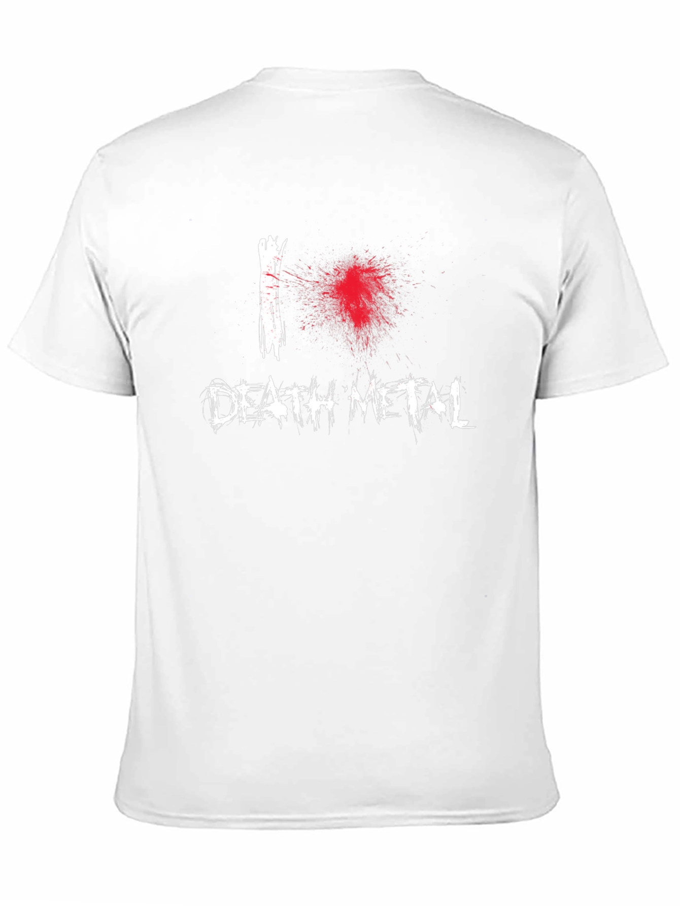 Black I Love Death Metal Black Graphic T-Shirt view 11