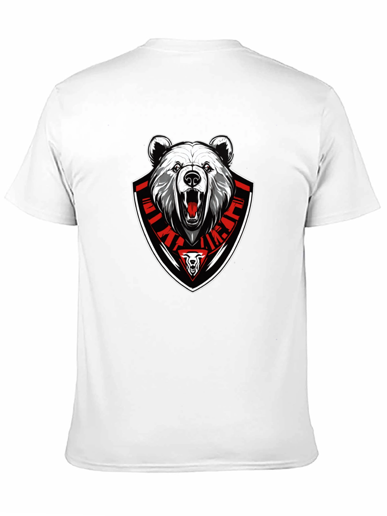 Black Bear Emblem Graphic Tee - Black Cotton Blend T-Shirt view 11