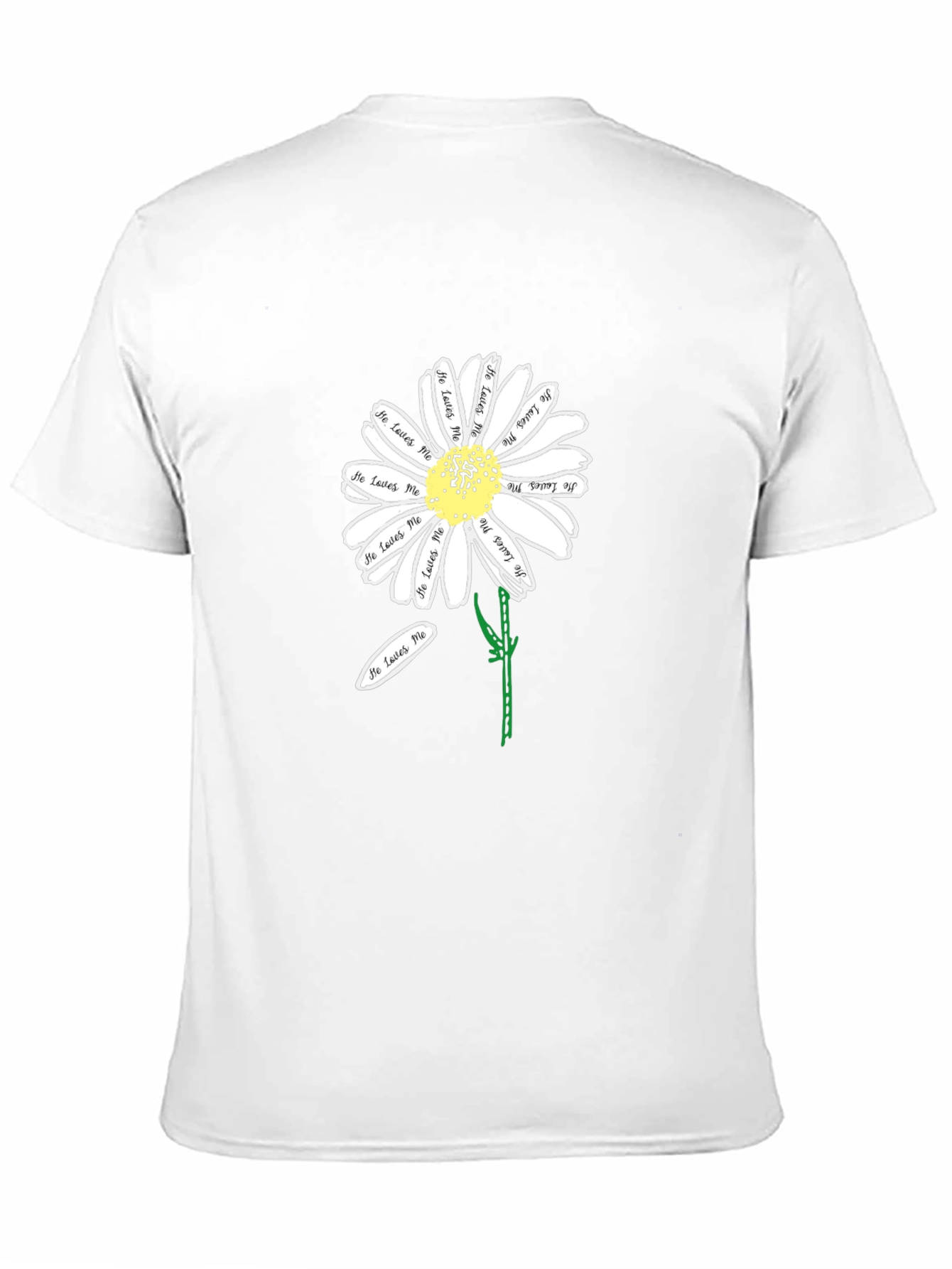 Black He Loves Me Daisy T-Shirt view 11