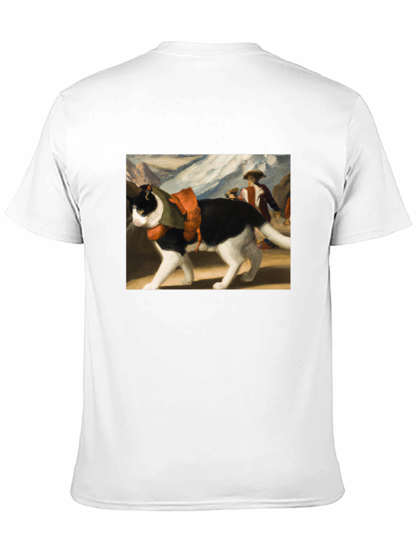 Black Artistic Cat Graphic Tee - Black view 11