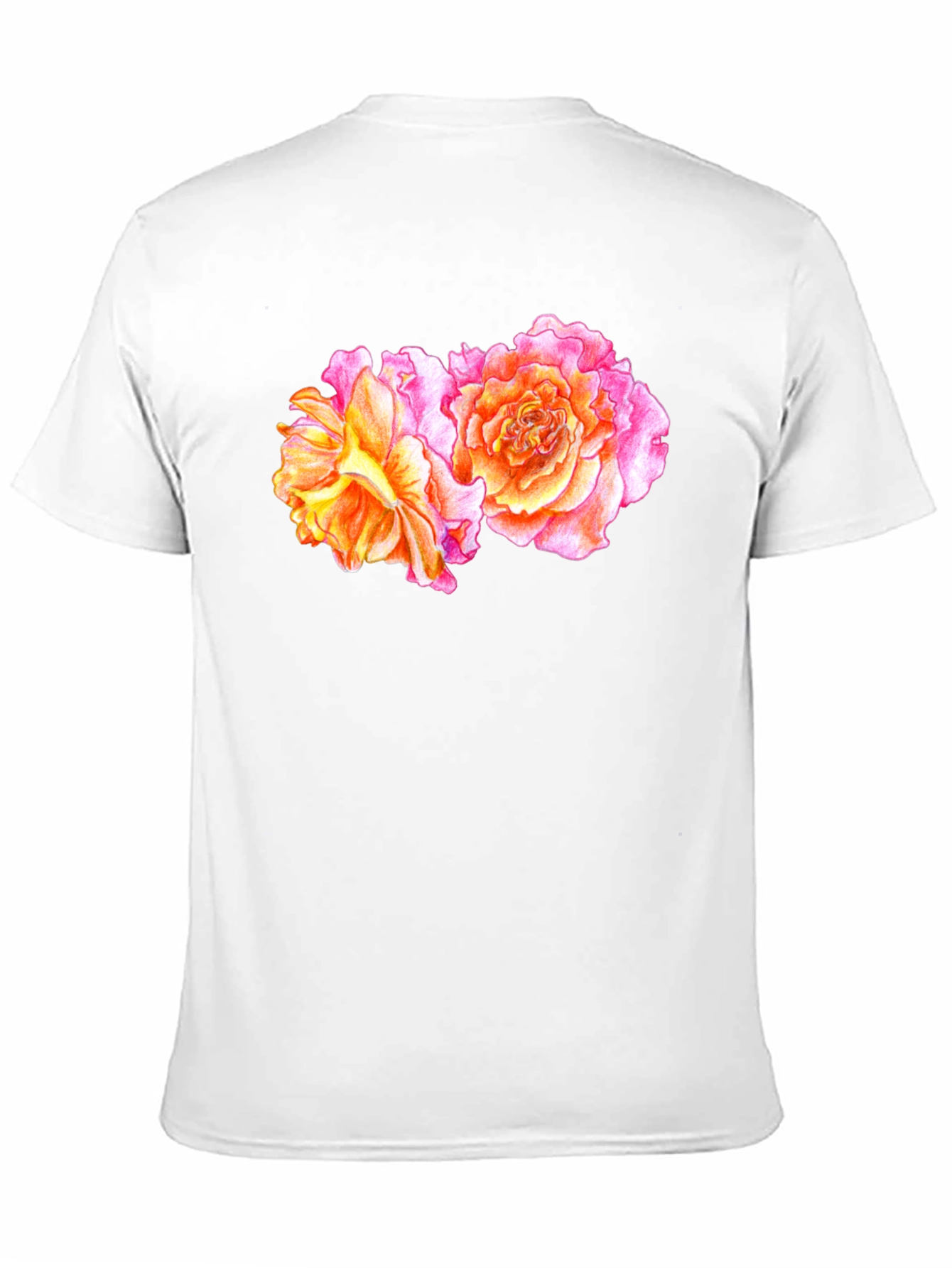Black Floral Rose T-Shirt - Black view 11