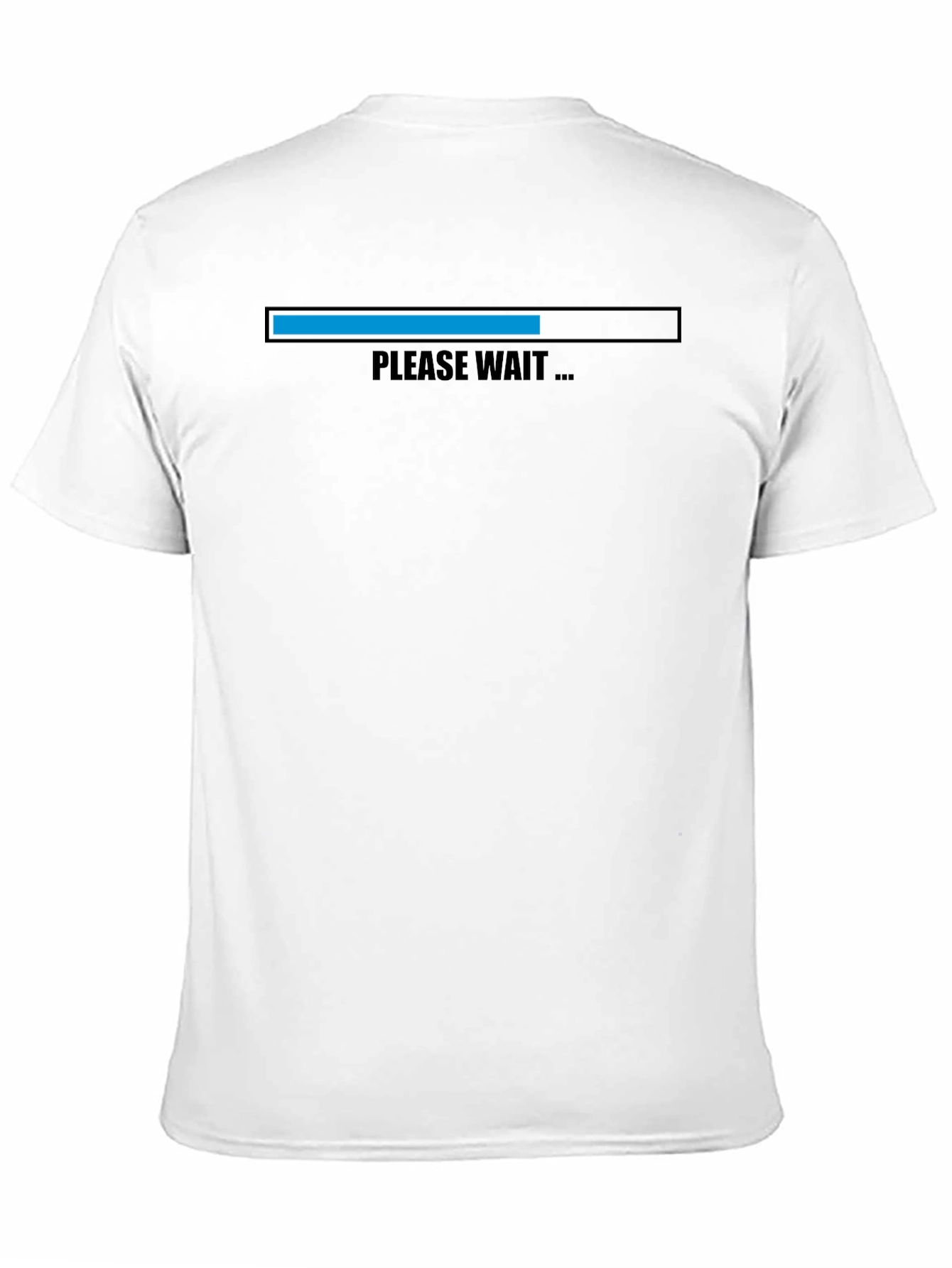 Black Men's Black "Please Wait" Graphic Tee view 11