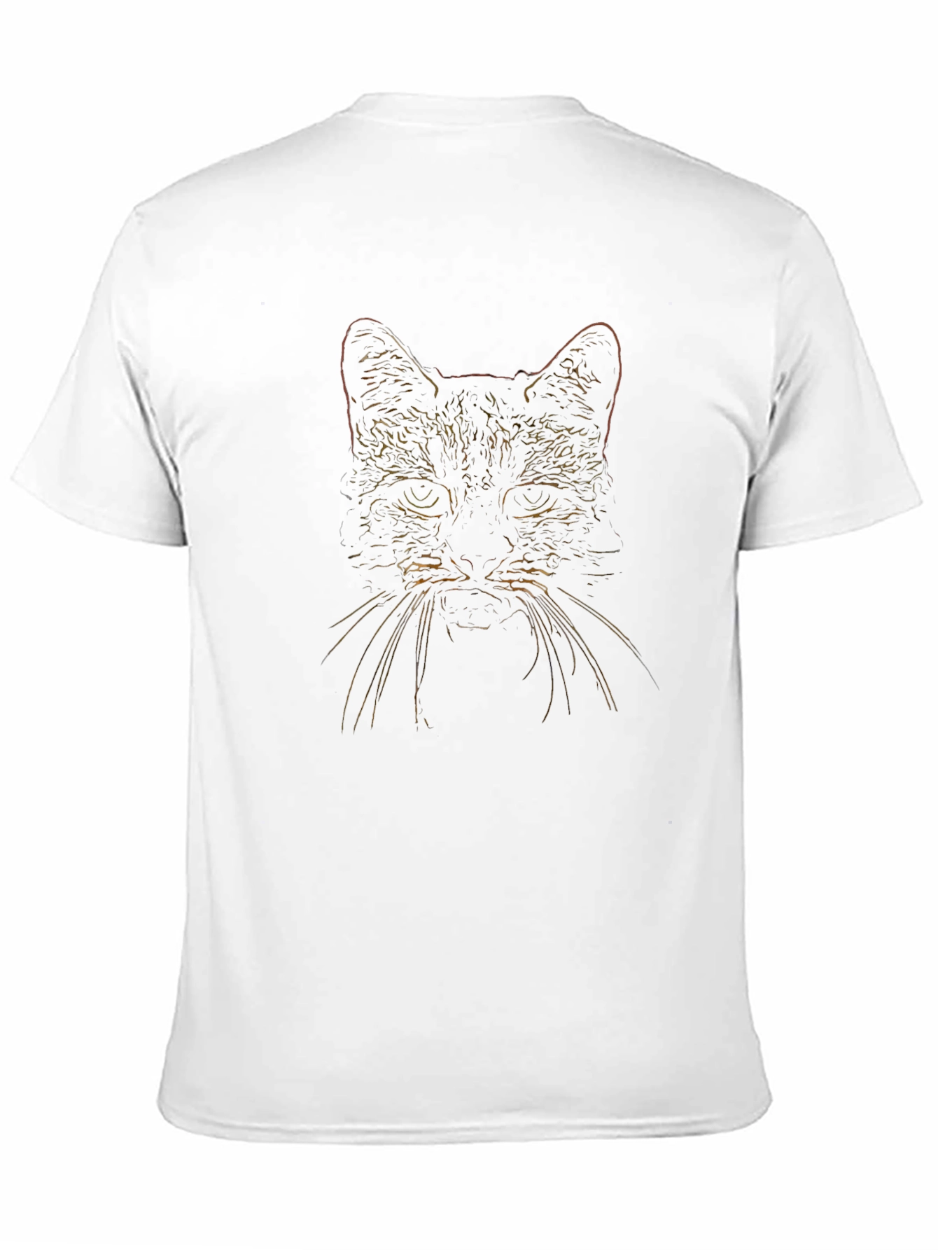 Black Black Cat Outline Graphic T-Shirt view 11