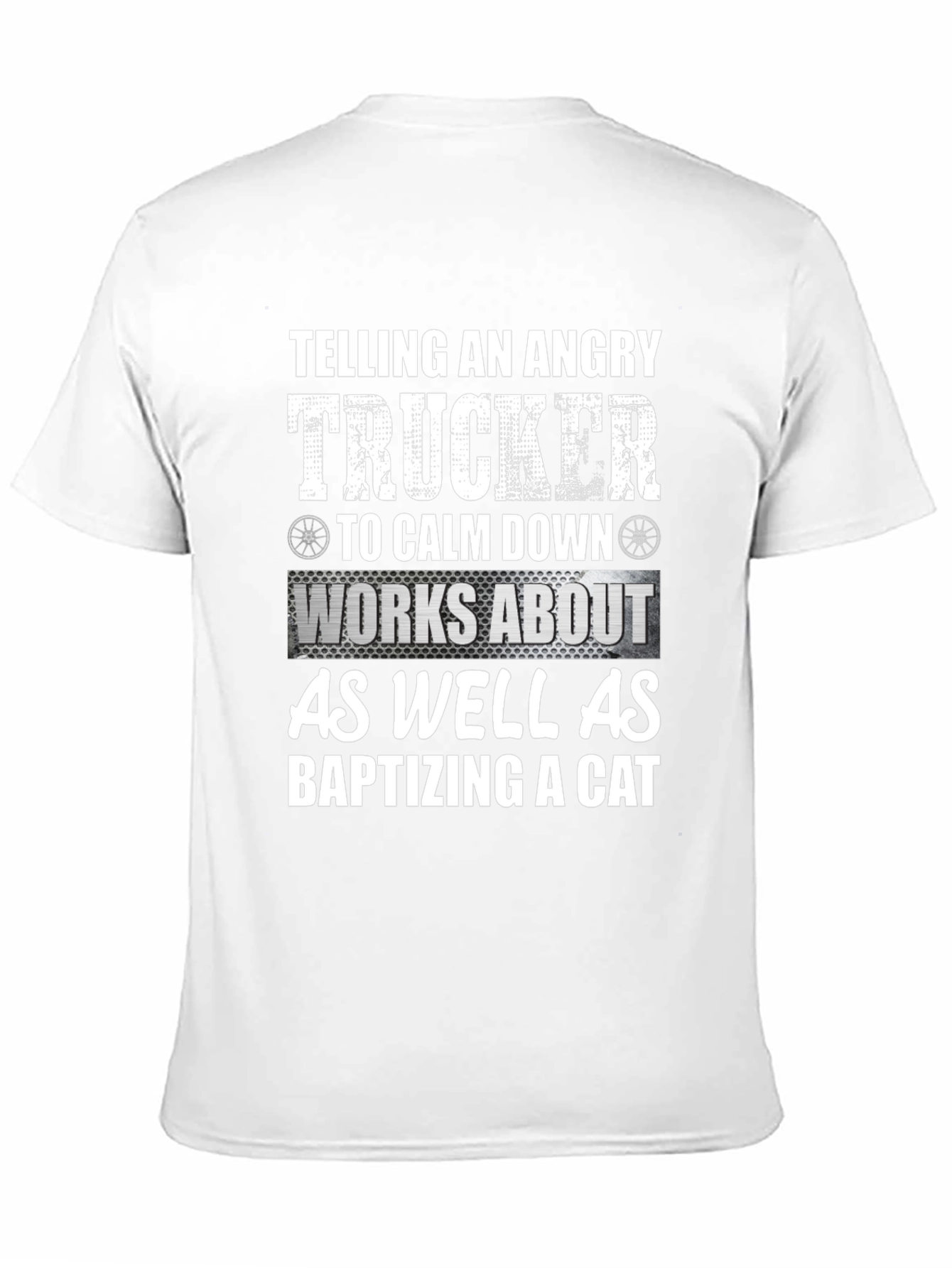 Black Angry Trucker Novelty Graphic T-Shirt view 11