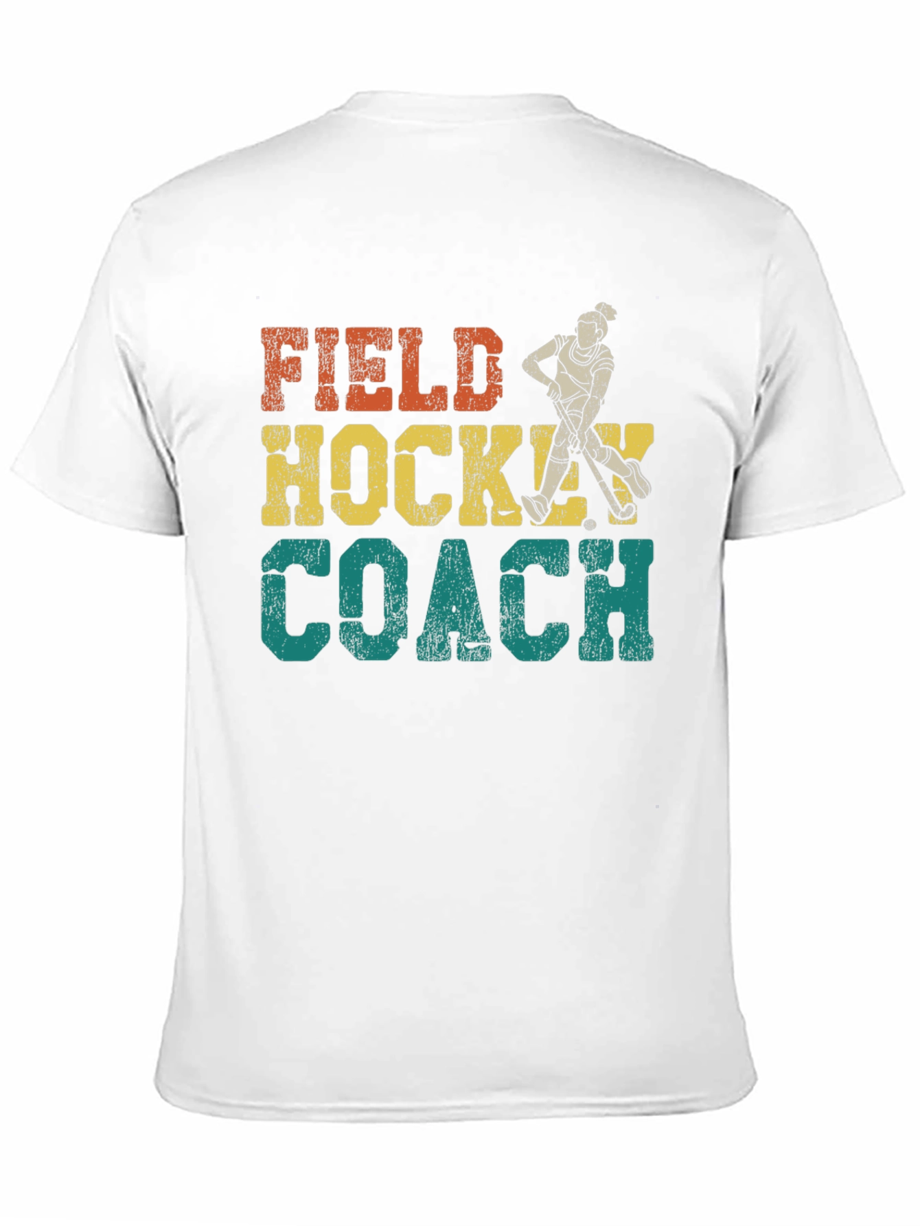 Black Field Hockey Coach Graphic Tee view 11