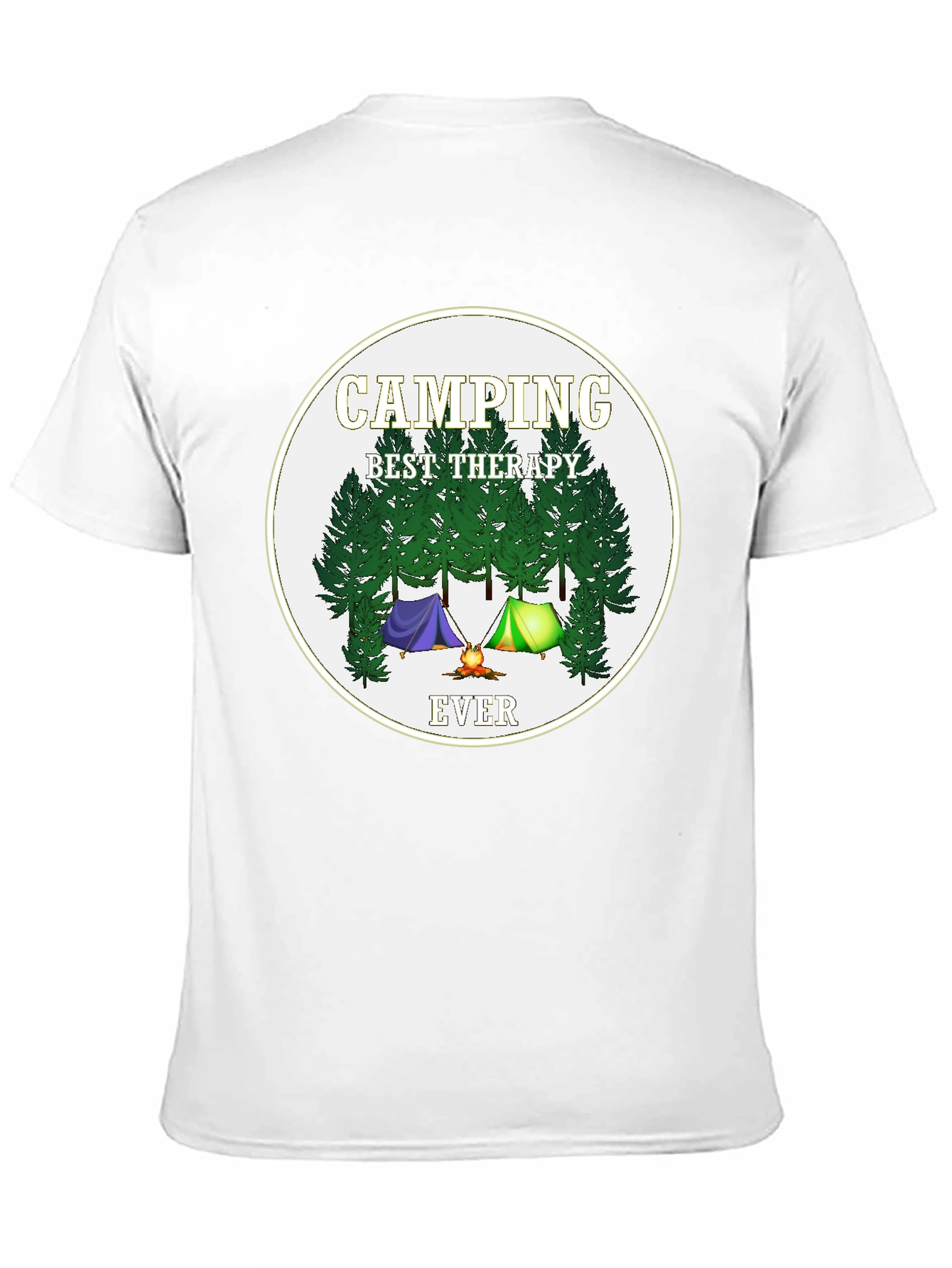 Black Camping Best Therapy Ever Graphic Tee view 11