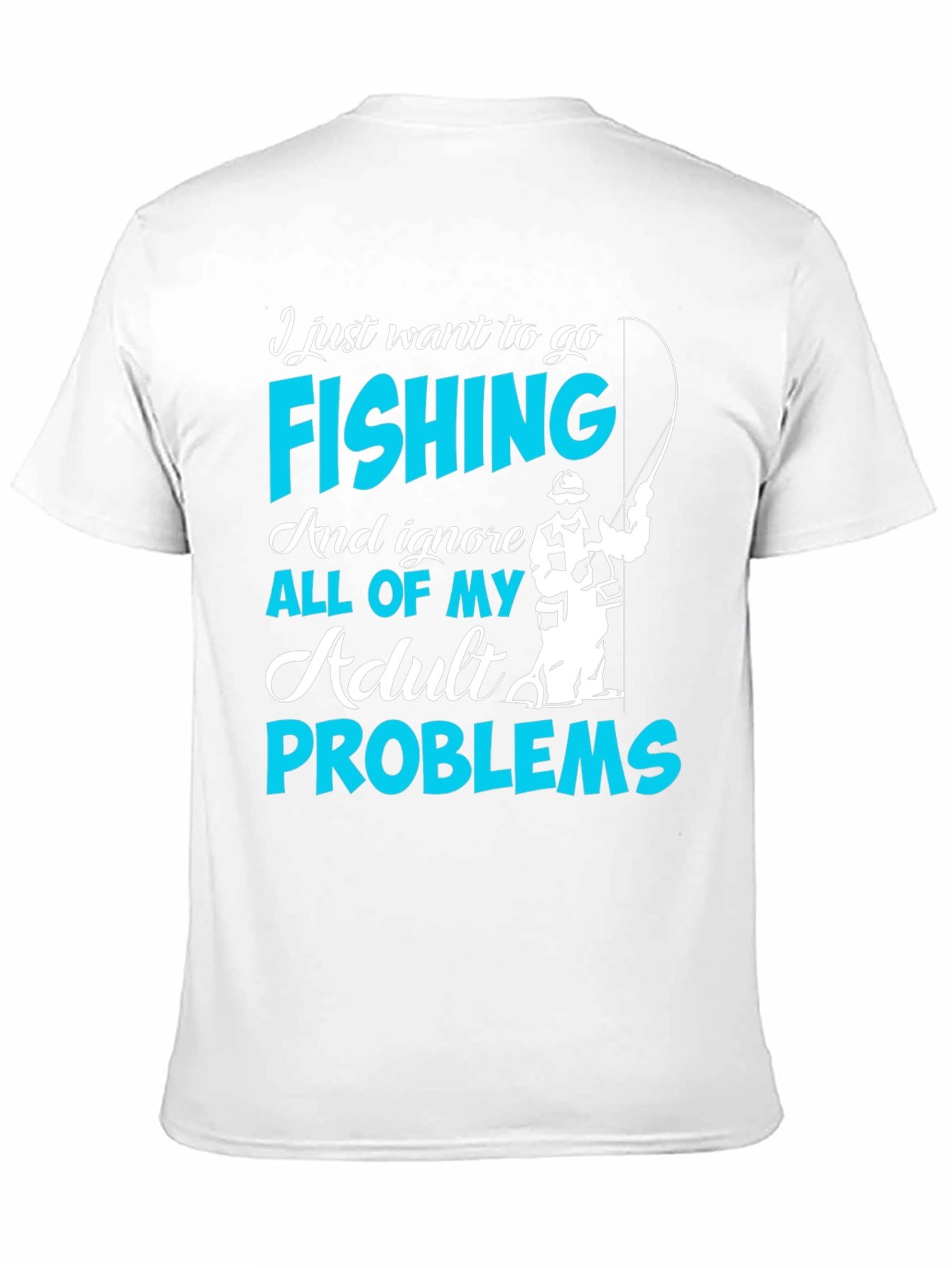 Black Fishing T-Shirt - Ignore Adult Problems view 11