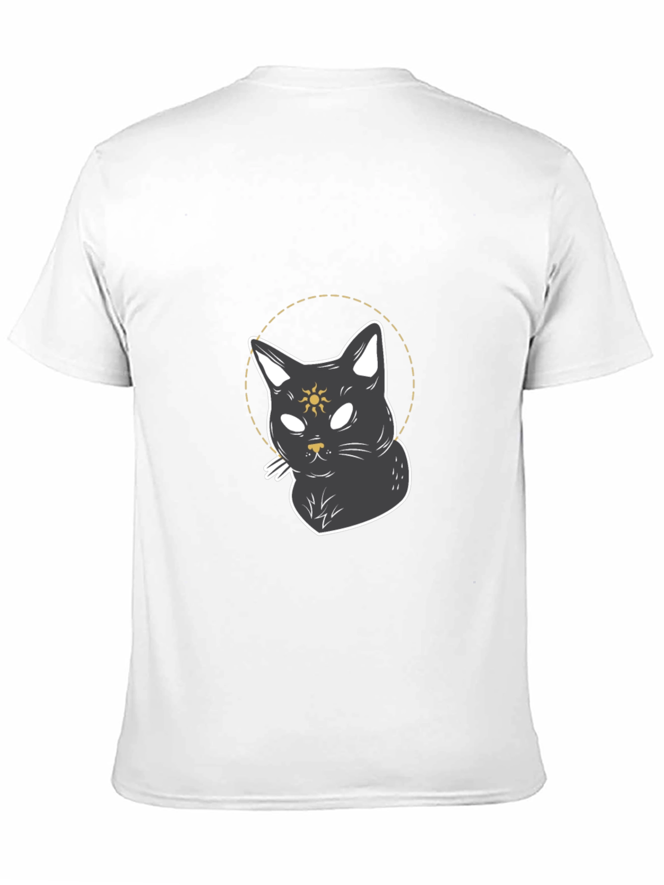 Black Mystic Cat Graphic T-Shirt - Black view 11