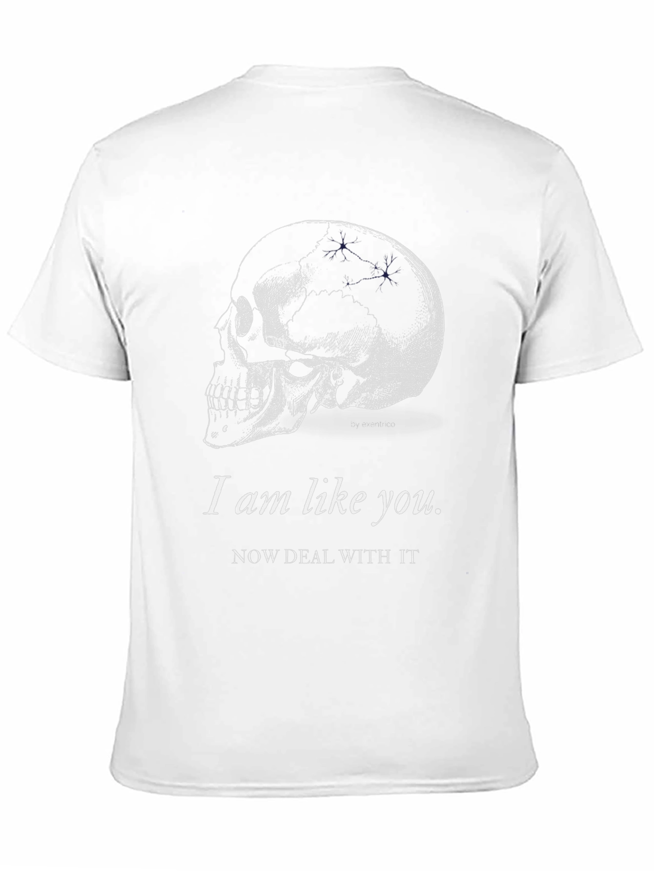 Black Skull Graphic Tee - "I am like you. Deal with it." view 11