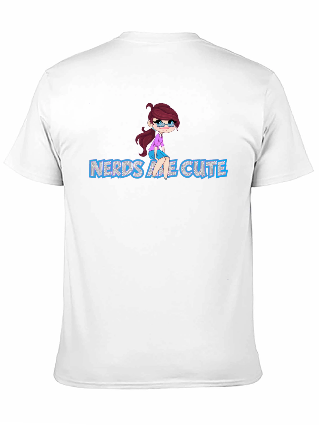 Black Nerds Are Cute Unisex Black T-Shirt view 11