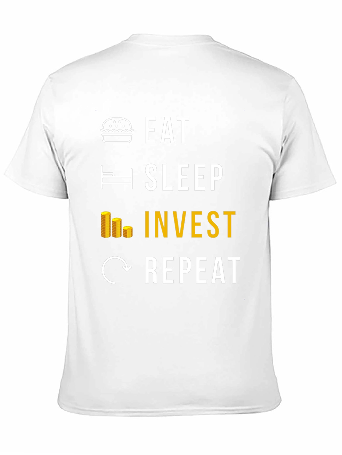 Black Eat Sleep Invest Repeat Graphic Tee view 11