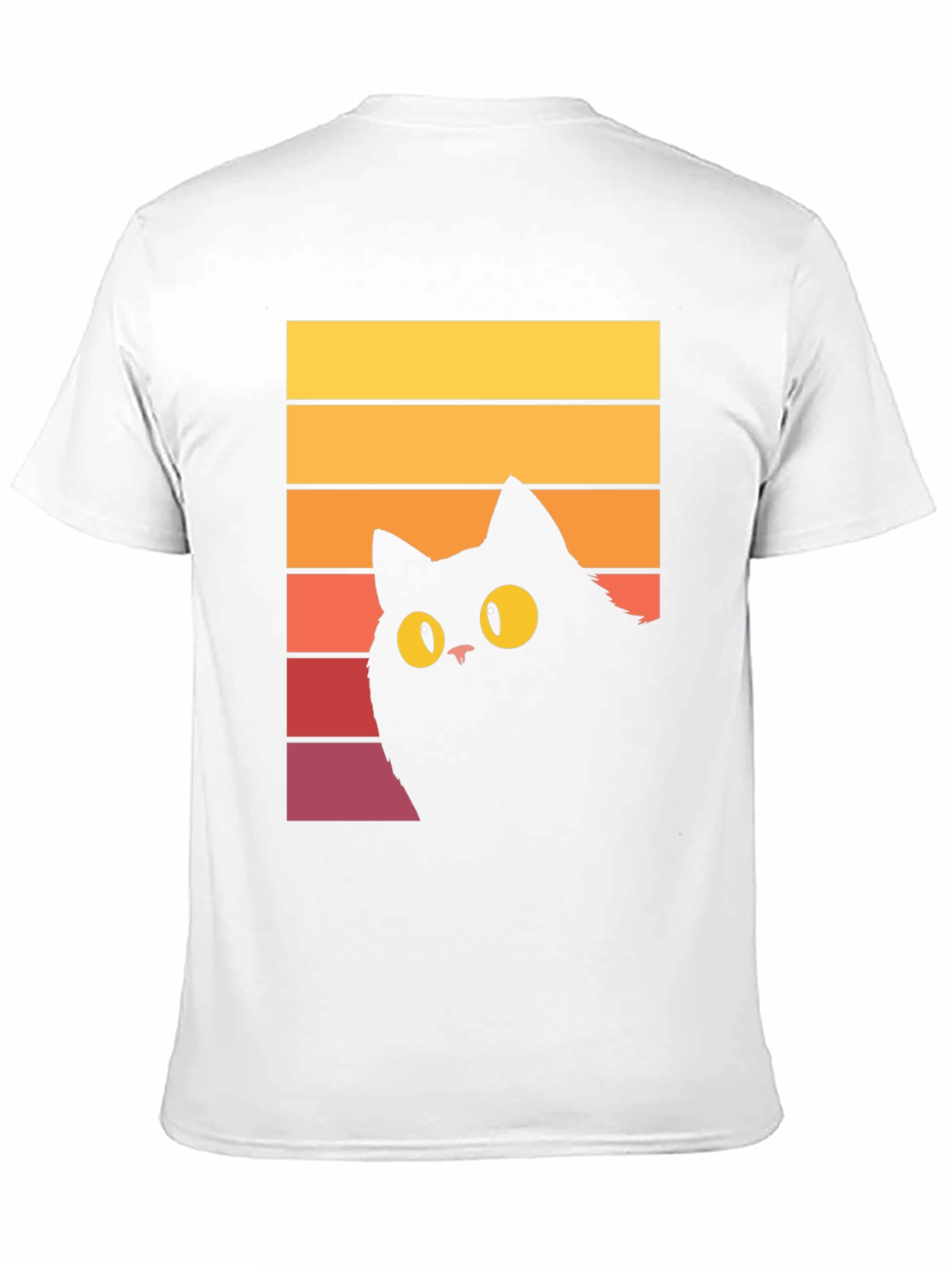 Black Retro Cat Graphic Tee - Vintage Style Black Cat T-Shirt view 11