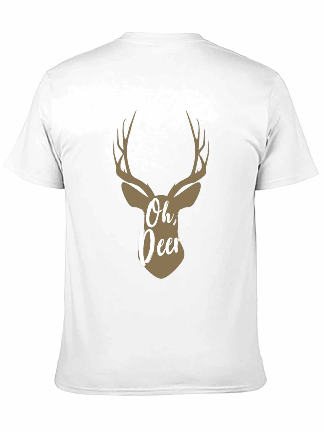Oh, Deer! Graphic Print Crew Neck T-Shirt - 11