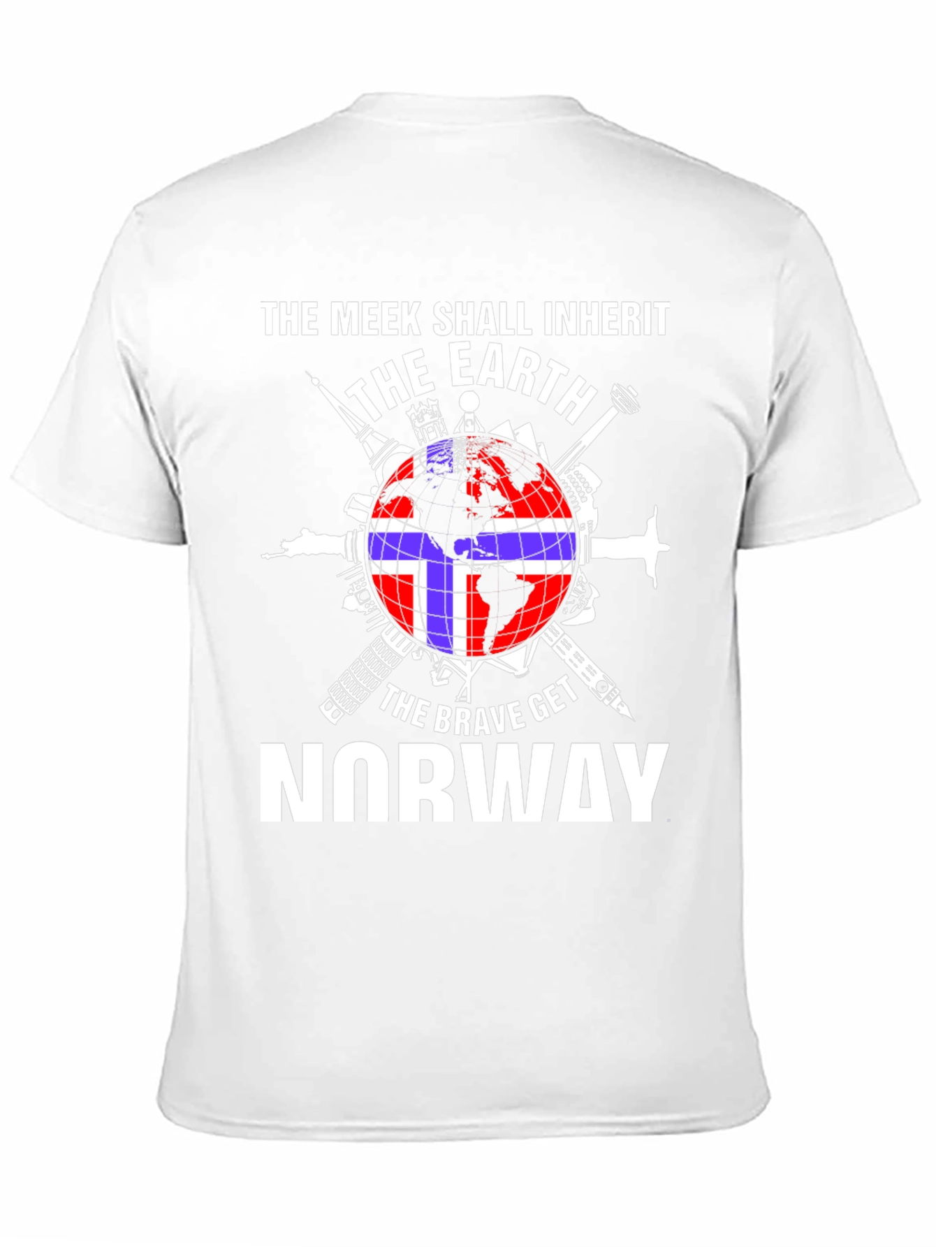 Black Meek Shall Inherit Earth, Brave Get Norway T-Shirt view 11
