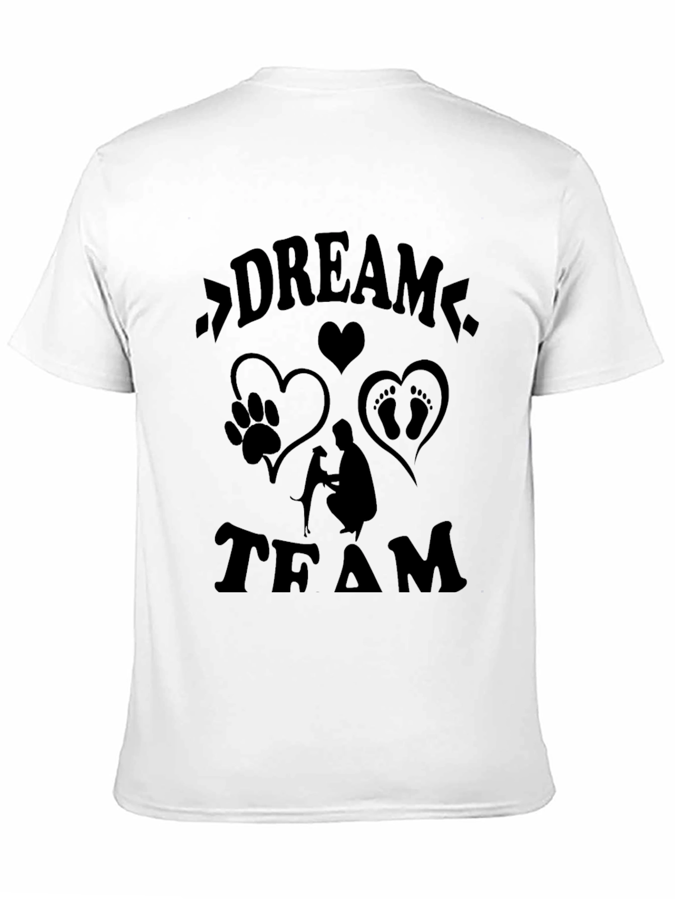 Black Dream Team Graphic Tee - Family, Dog, Baby Love view 11
