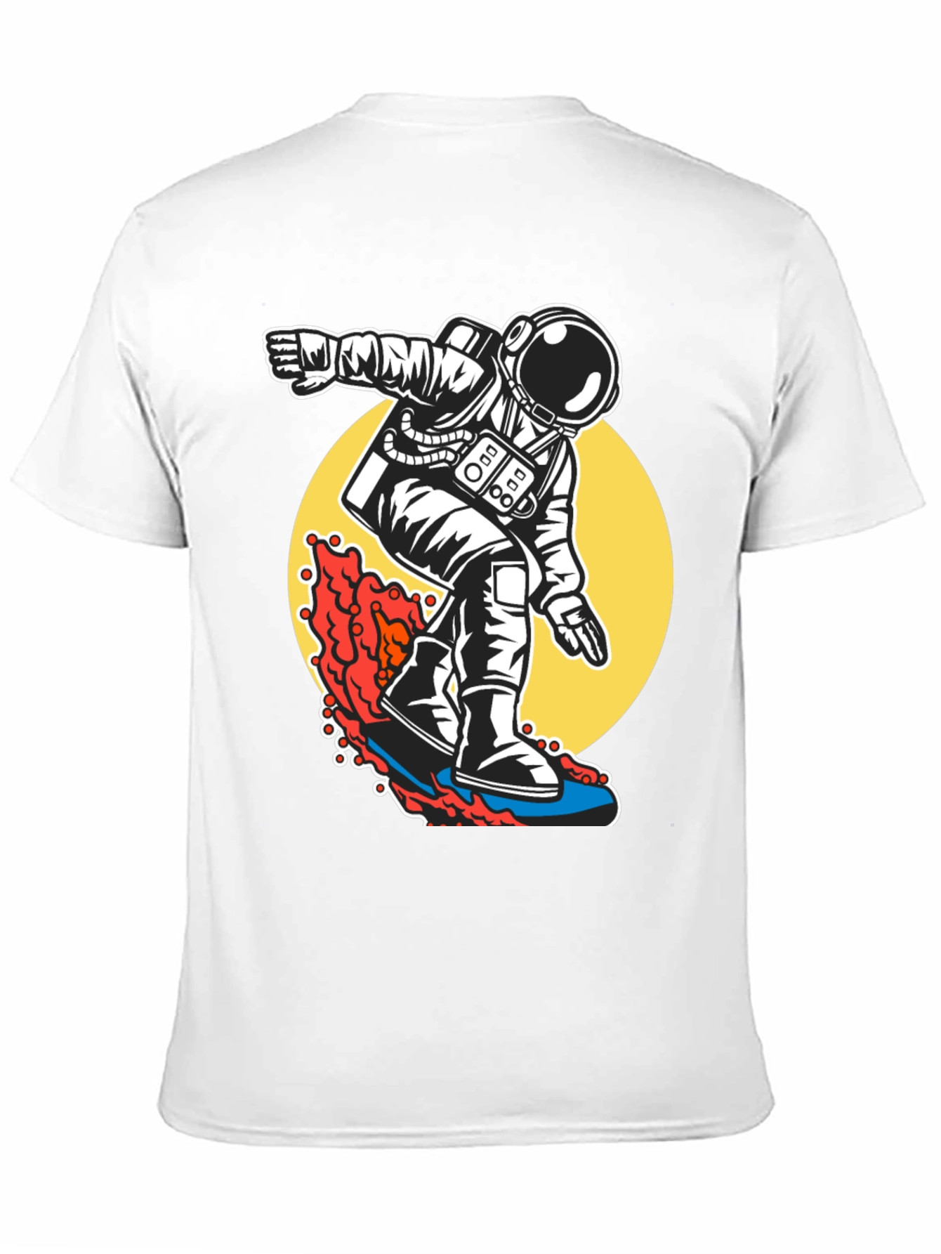 Black Surfing Astronaut T-Shirt - Ride the Waves of Space! view 11