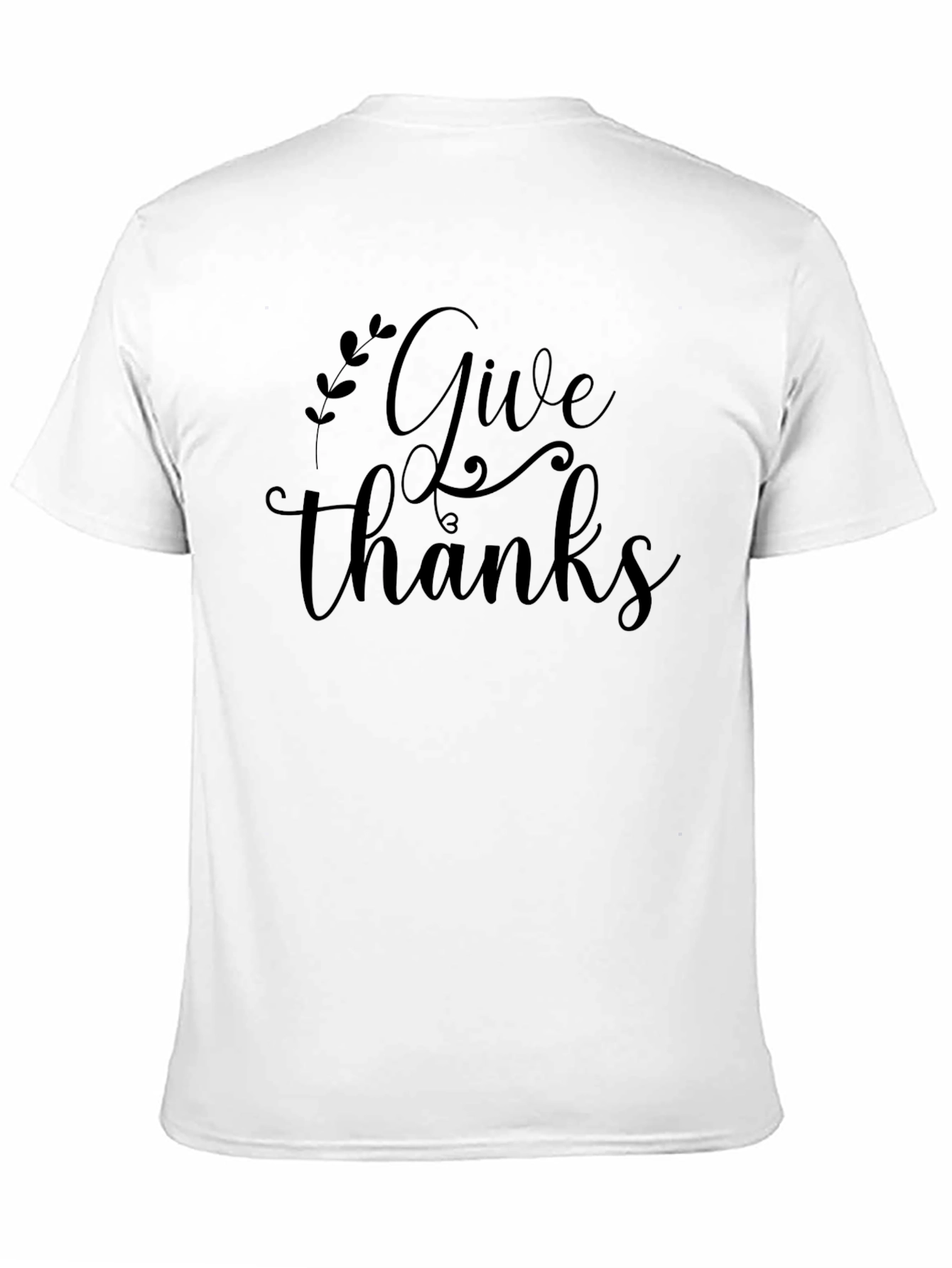 Black Give Thanks Black Graphic T-Shirt view 11
