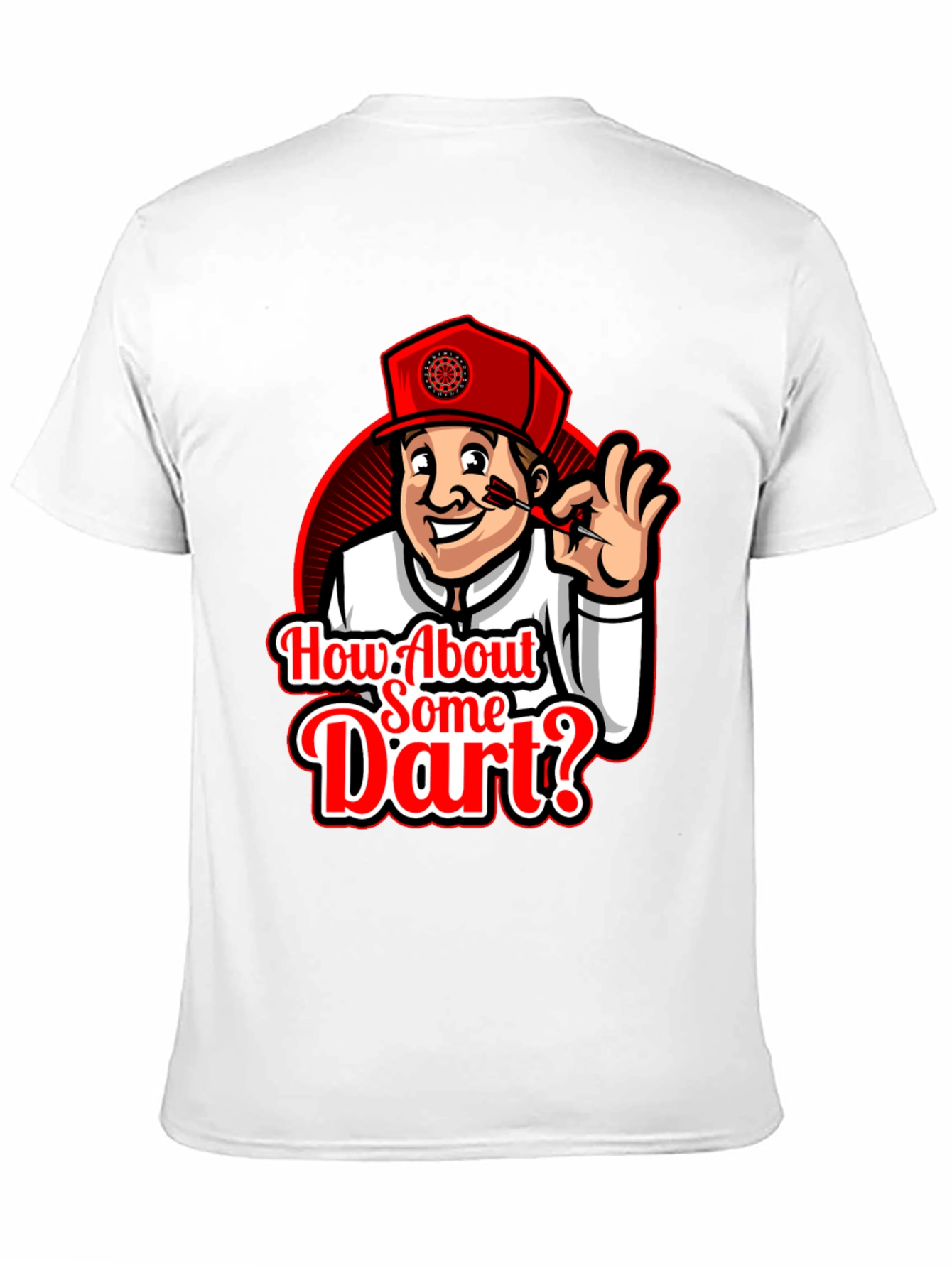 Black How About Some Dart? T-Shirt - Dart Game Tee view 11