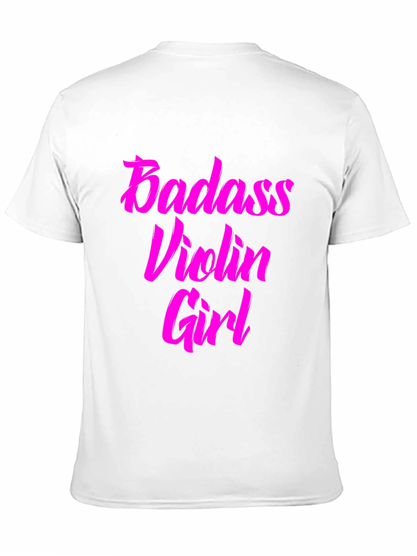 Black Badass Violin Girl Graphic Tee - Black Cotton T-Shirt view 11