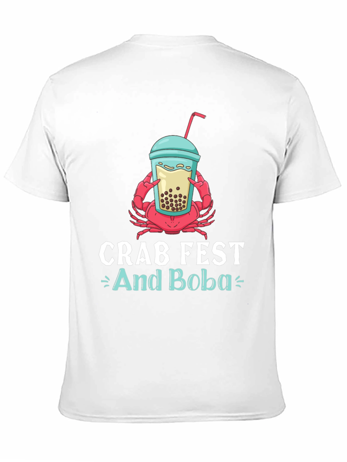 Black Crab Fest and Boba Graphic T-Shirt view 11