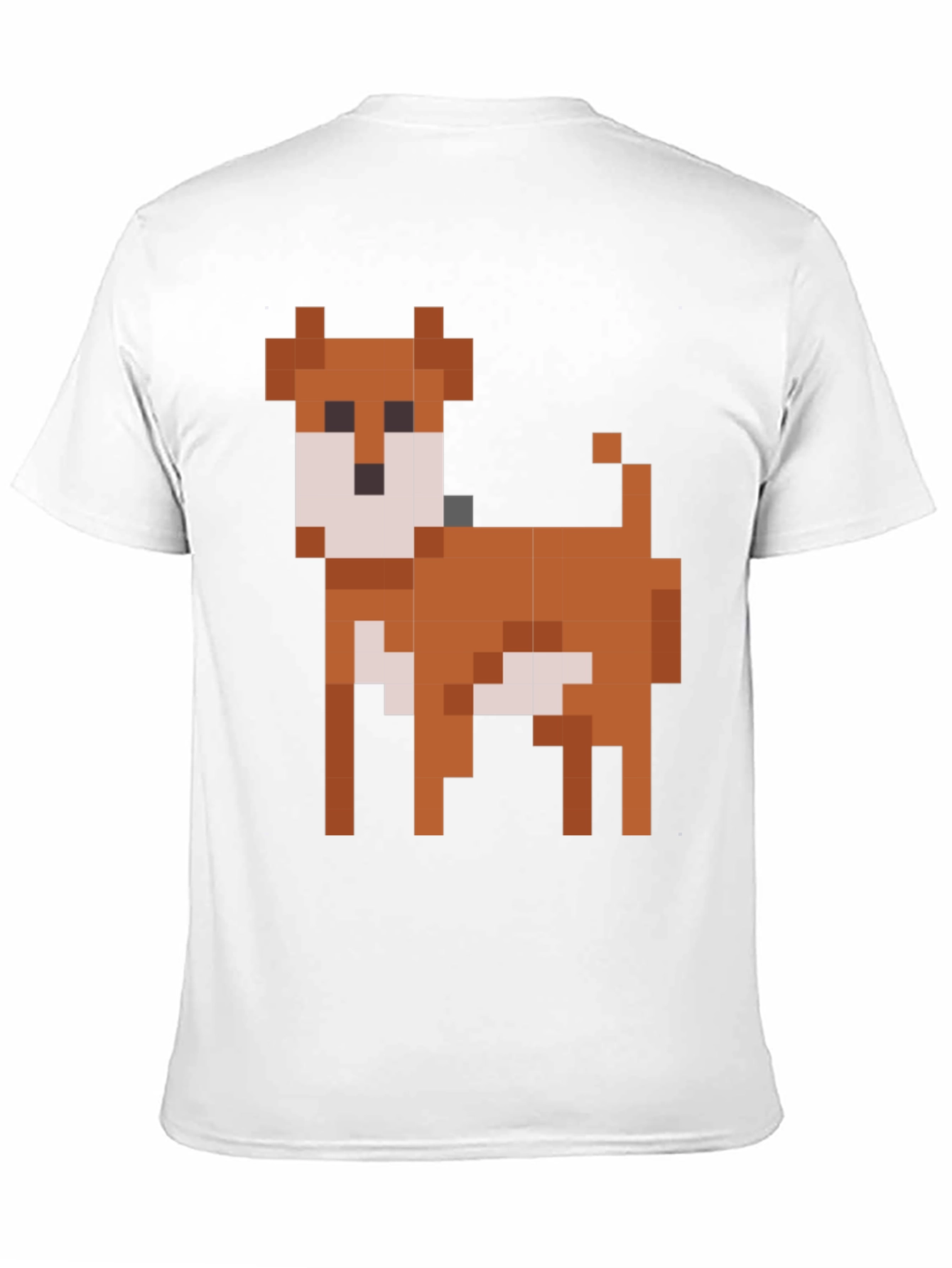 Black Pixel Dog Graphic T-Shirt - Black Cotton Blend view 11